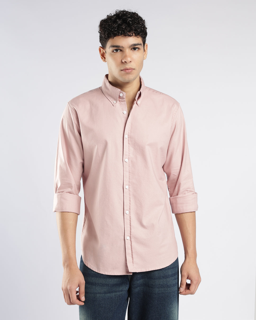 Blush Pink Button Down Oxford Shirt