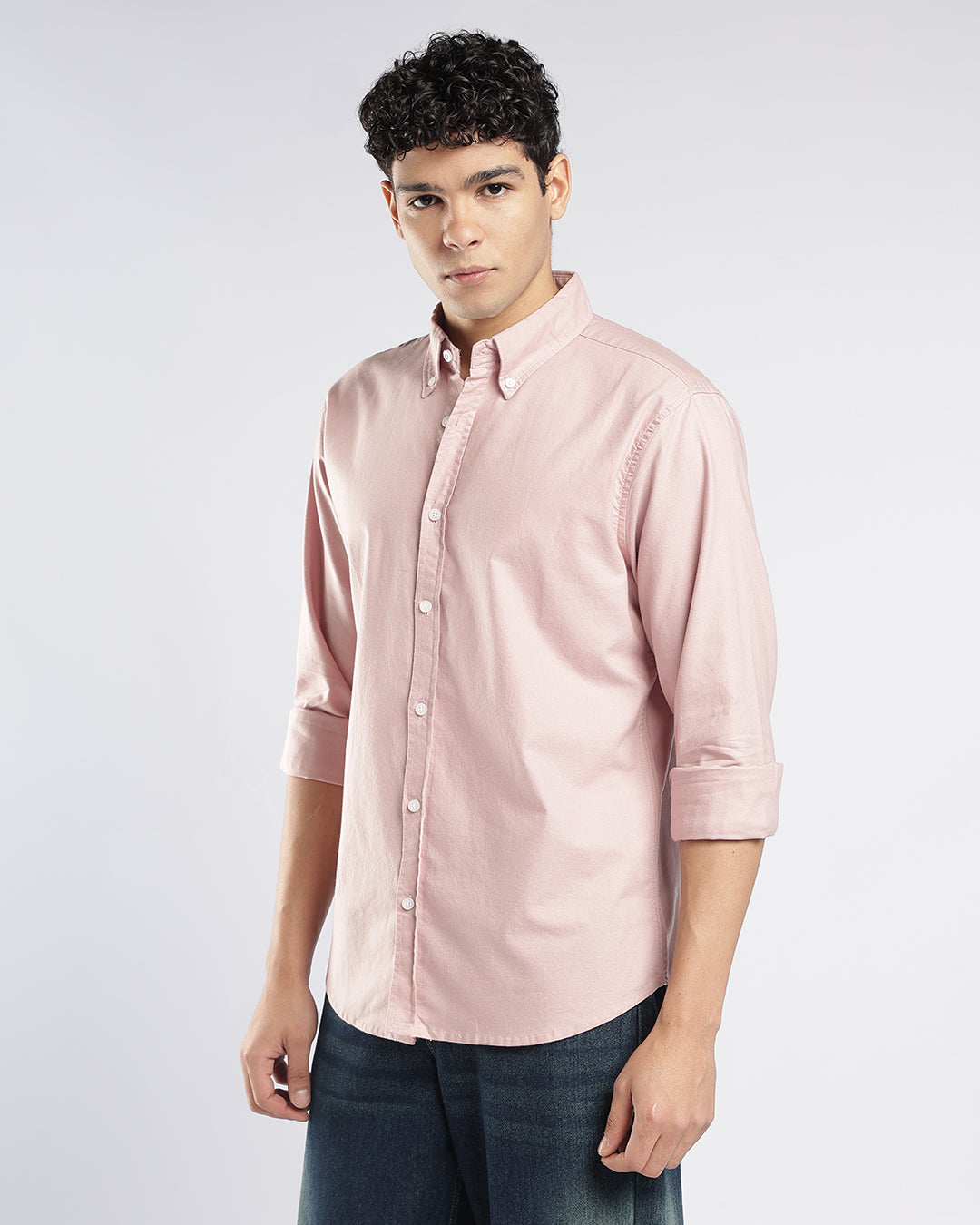 Blush Pink Button Down Oxford Shirt