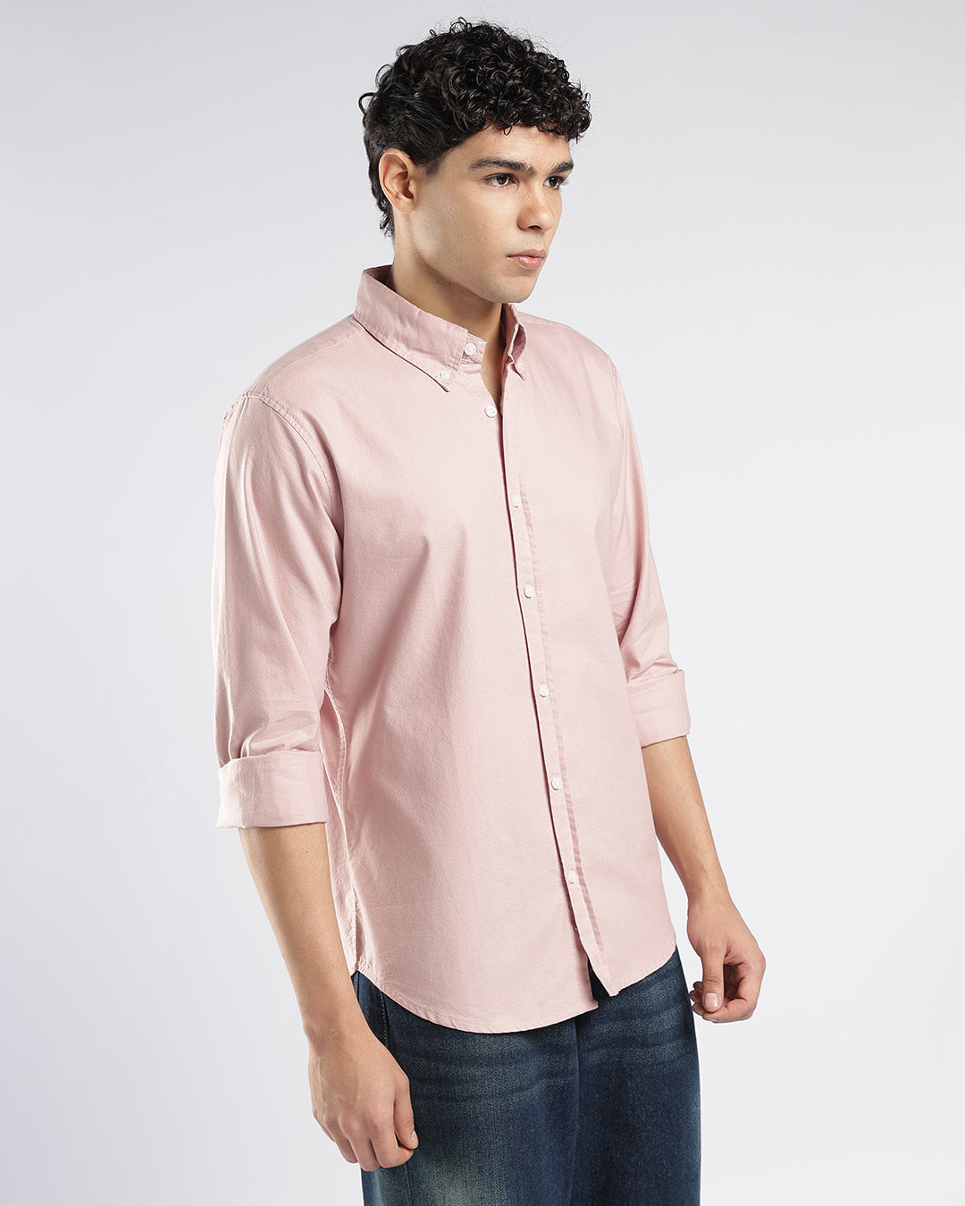 Blush Pink Button Down Oxford Shirt