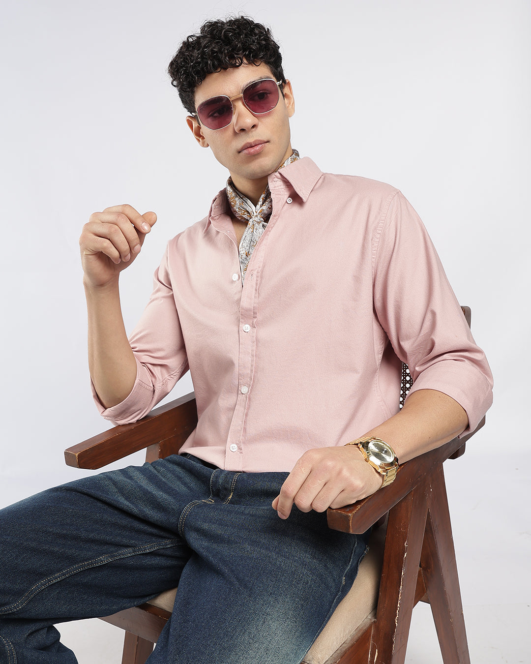 Blush Pink Button Down Oxford Shirt