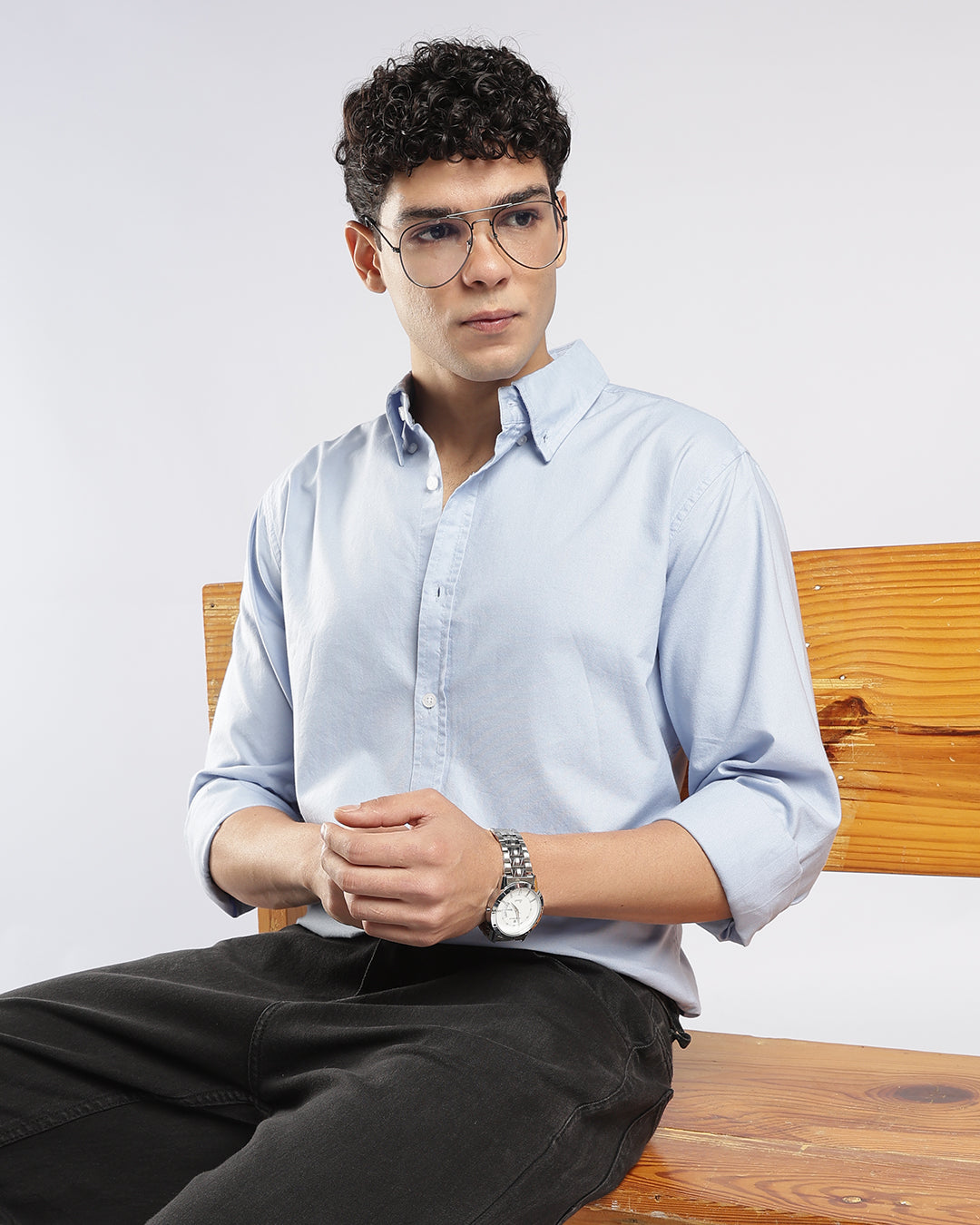 Sky Blue Button Down Oxford Shirt