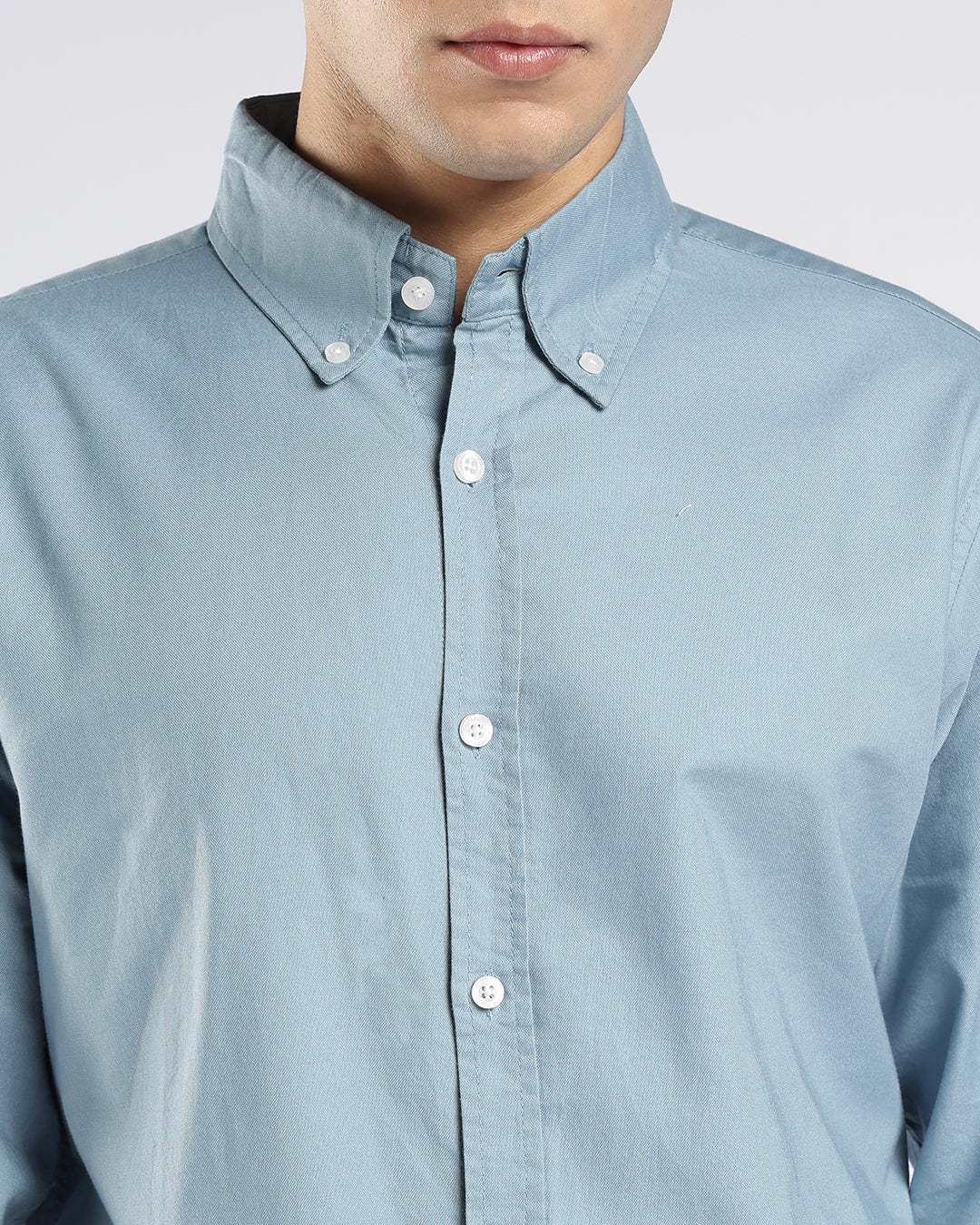 Powder Blue Button Down Oxford Shirt