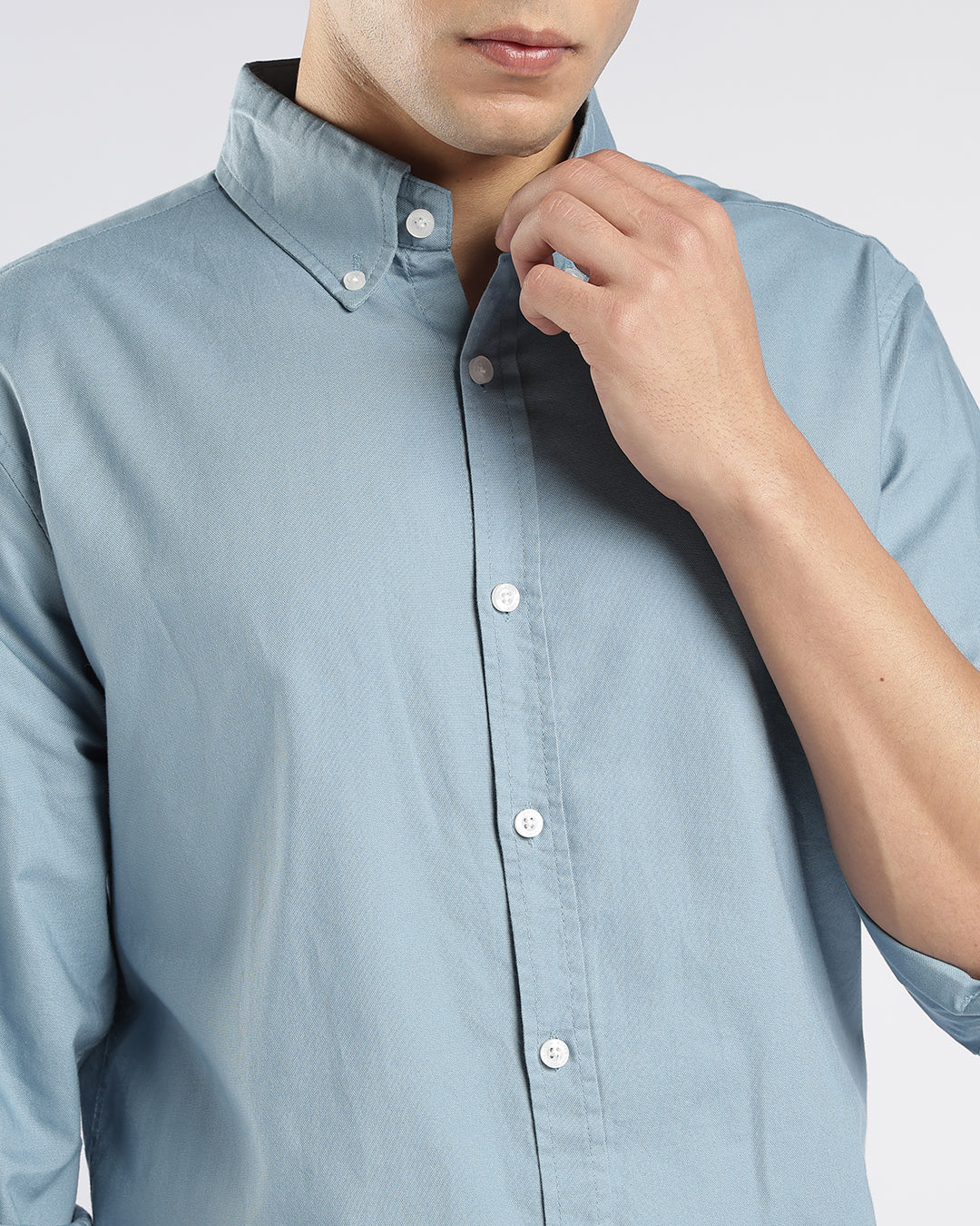Powder Blue Button Down Oxford Shirt