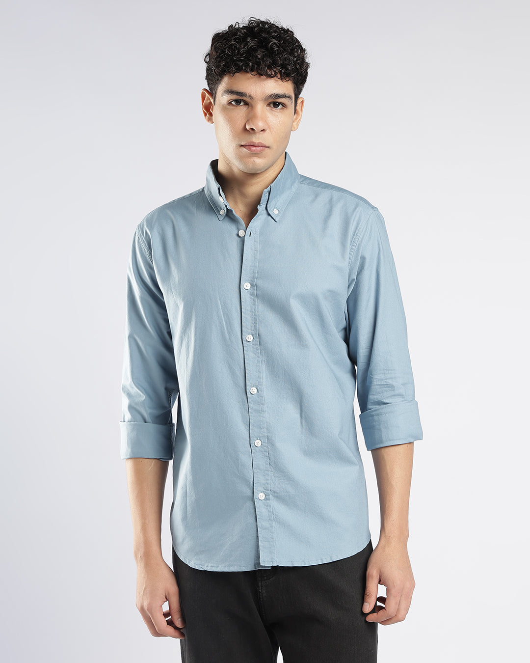 Powder Blue Button Down Oxford Shirt