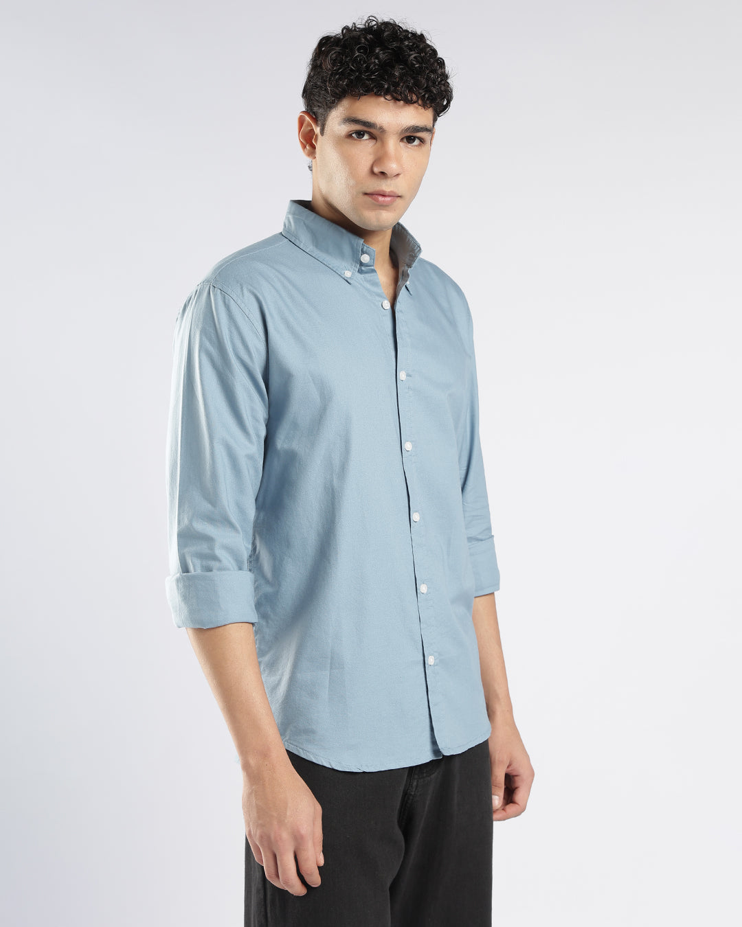 Powder Blue Button Down Oxford Shirt