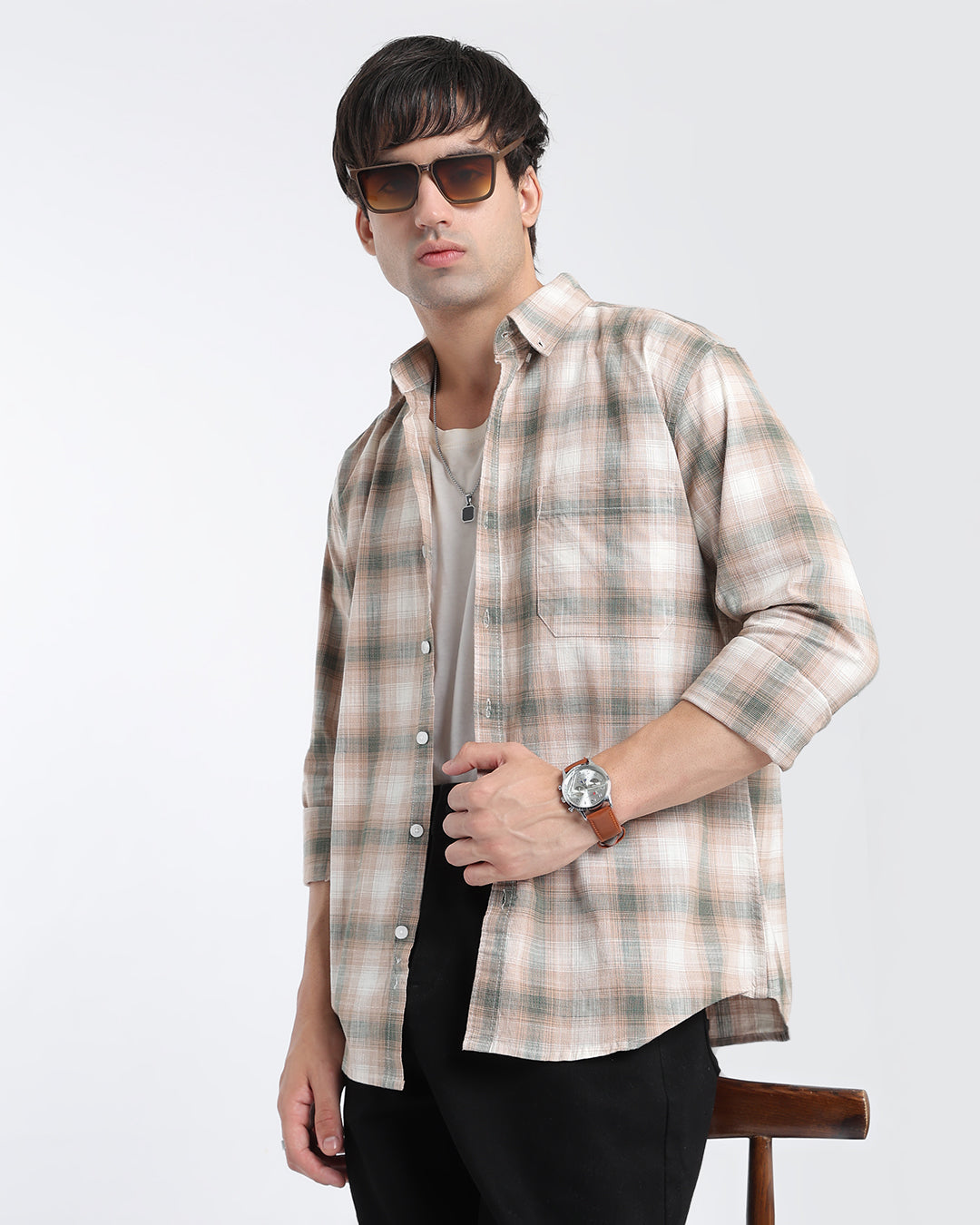 Premium Plaid Check Casual Shirt