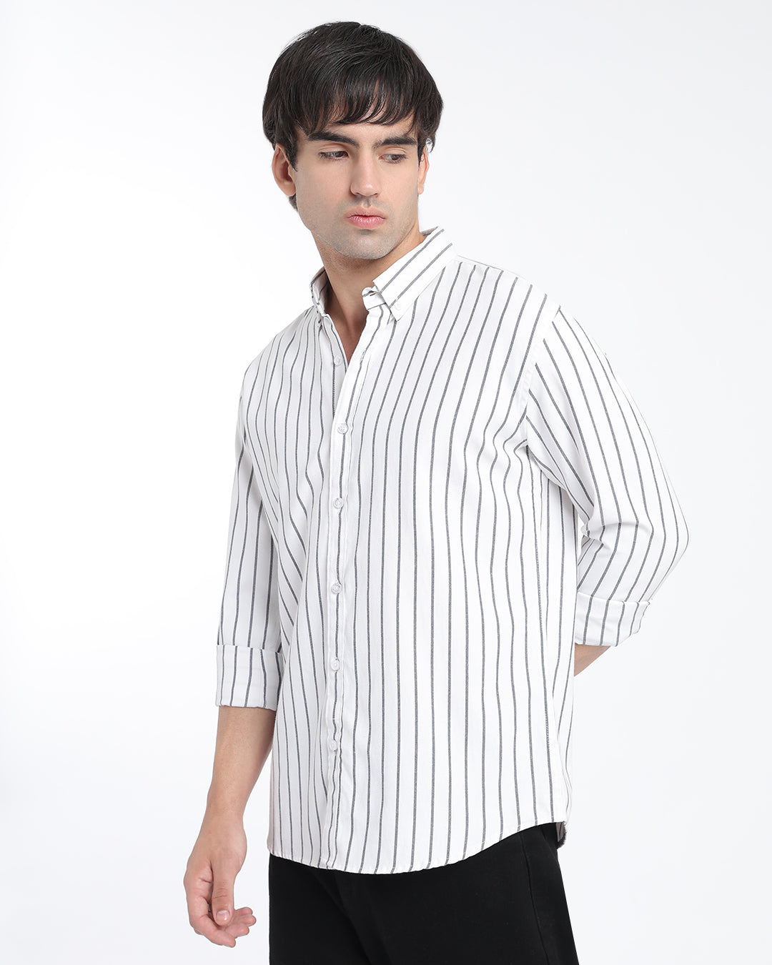 White Oxford Striped Shirt