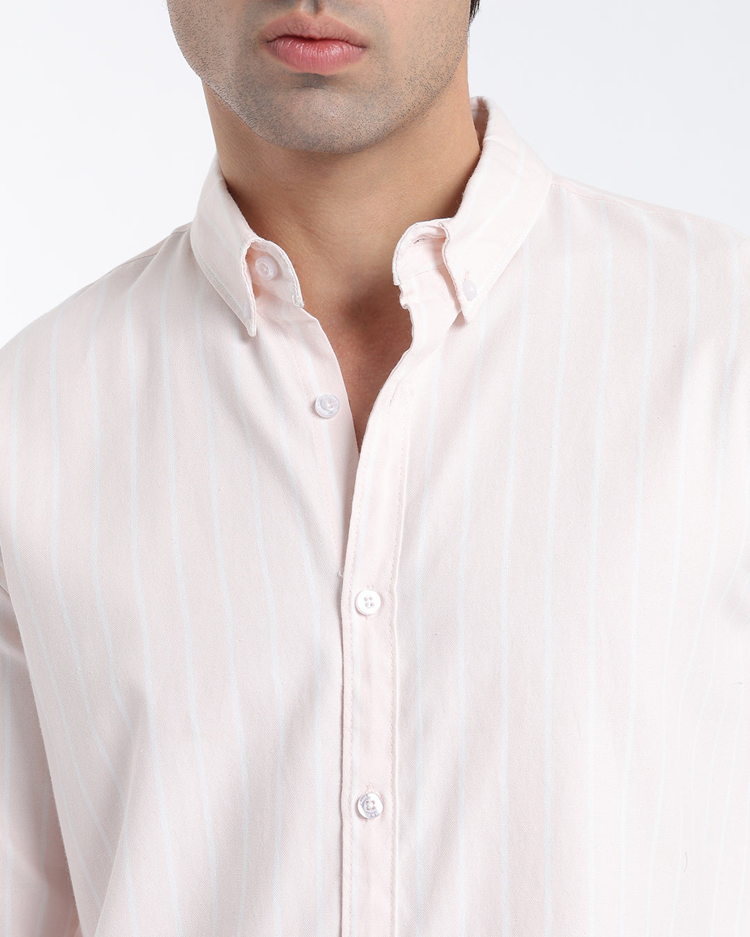 Pink Oxford Striped Shirt