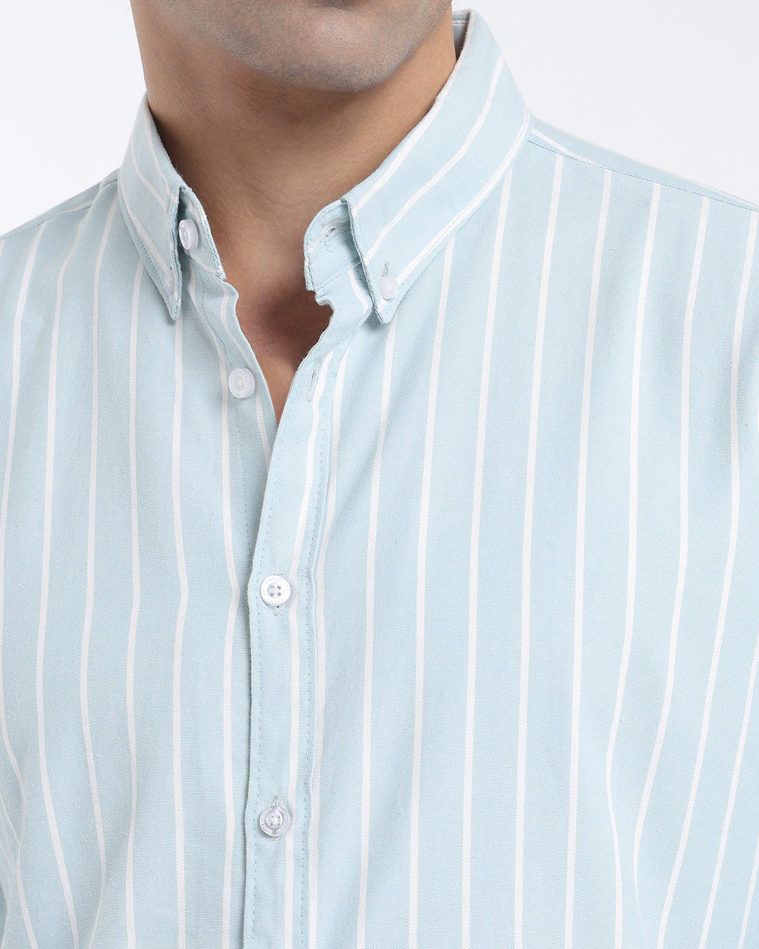 Sage Green Oxford Striped