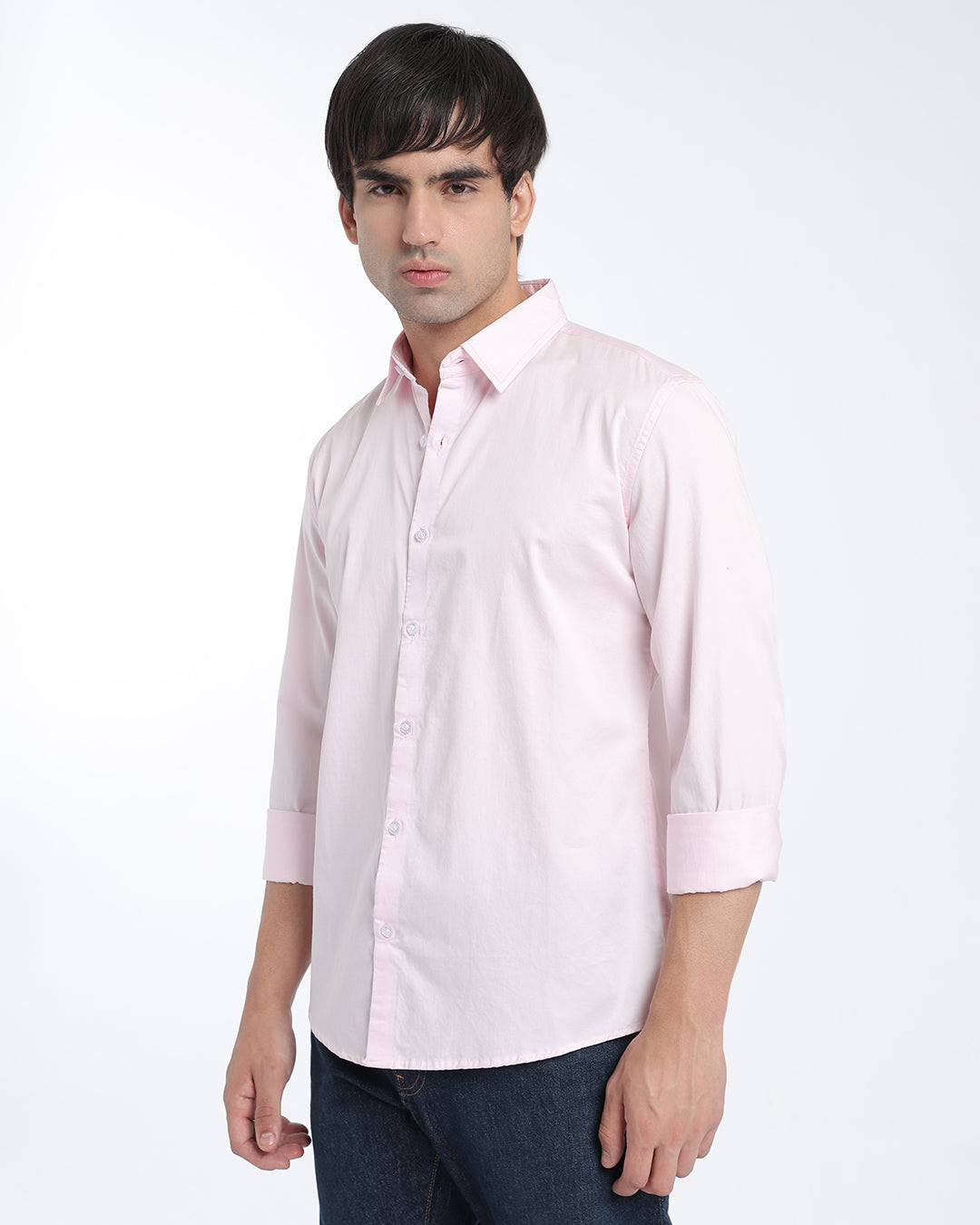 Pink Cotton Satin Shirt