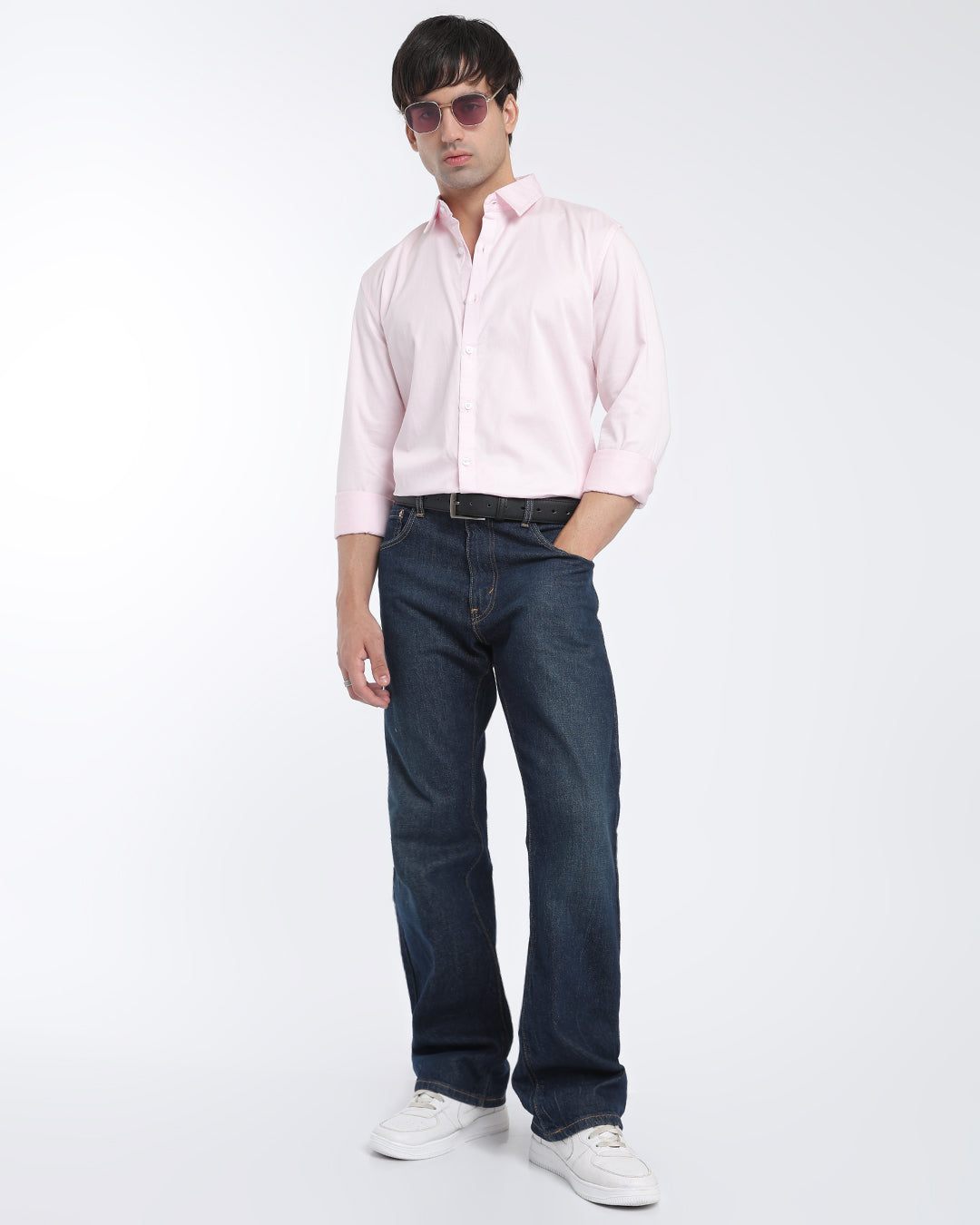 Pink Cotton Satin Shirt