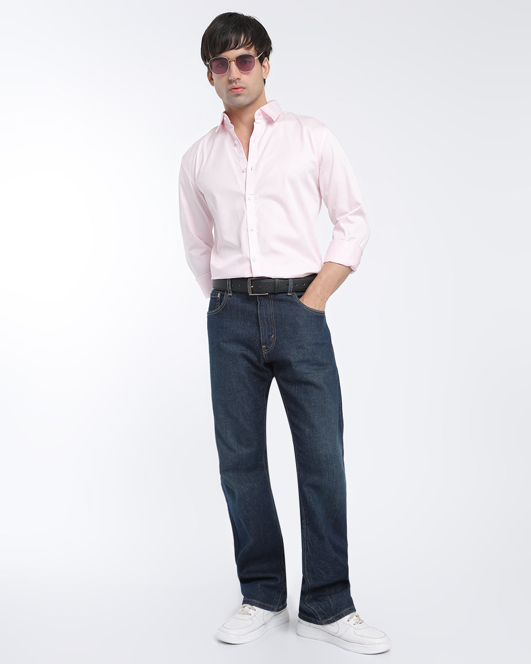 Pink Cotton Satin Shirt