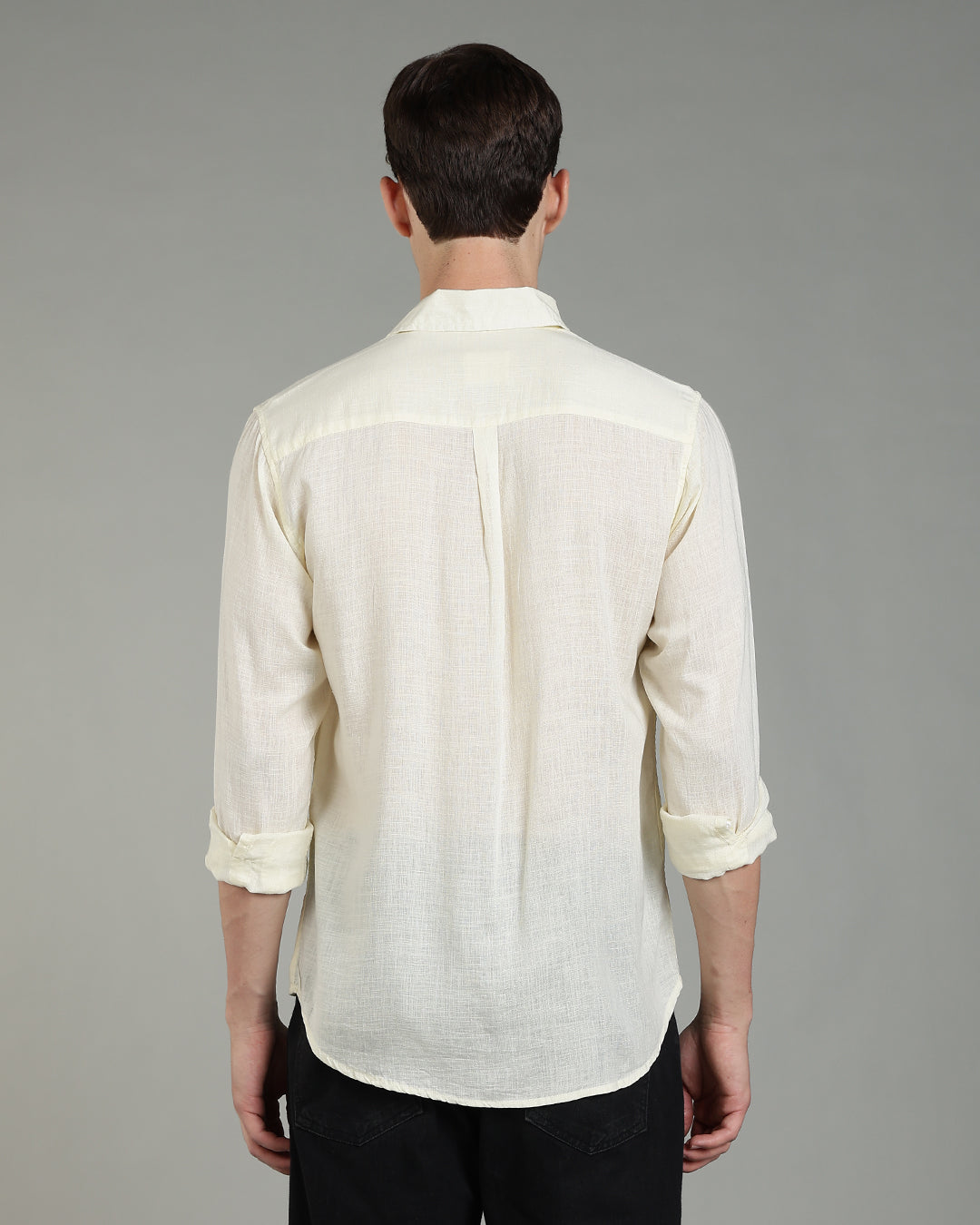 Pastel Yellow Cotton Linen Shirt