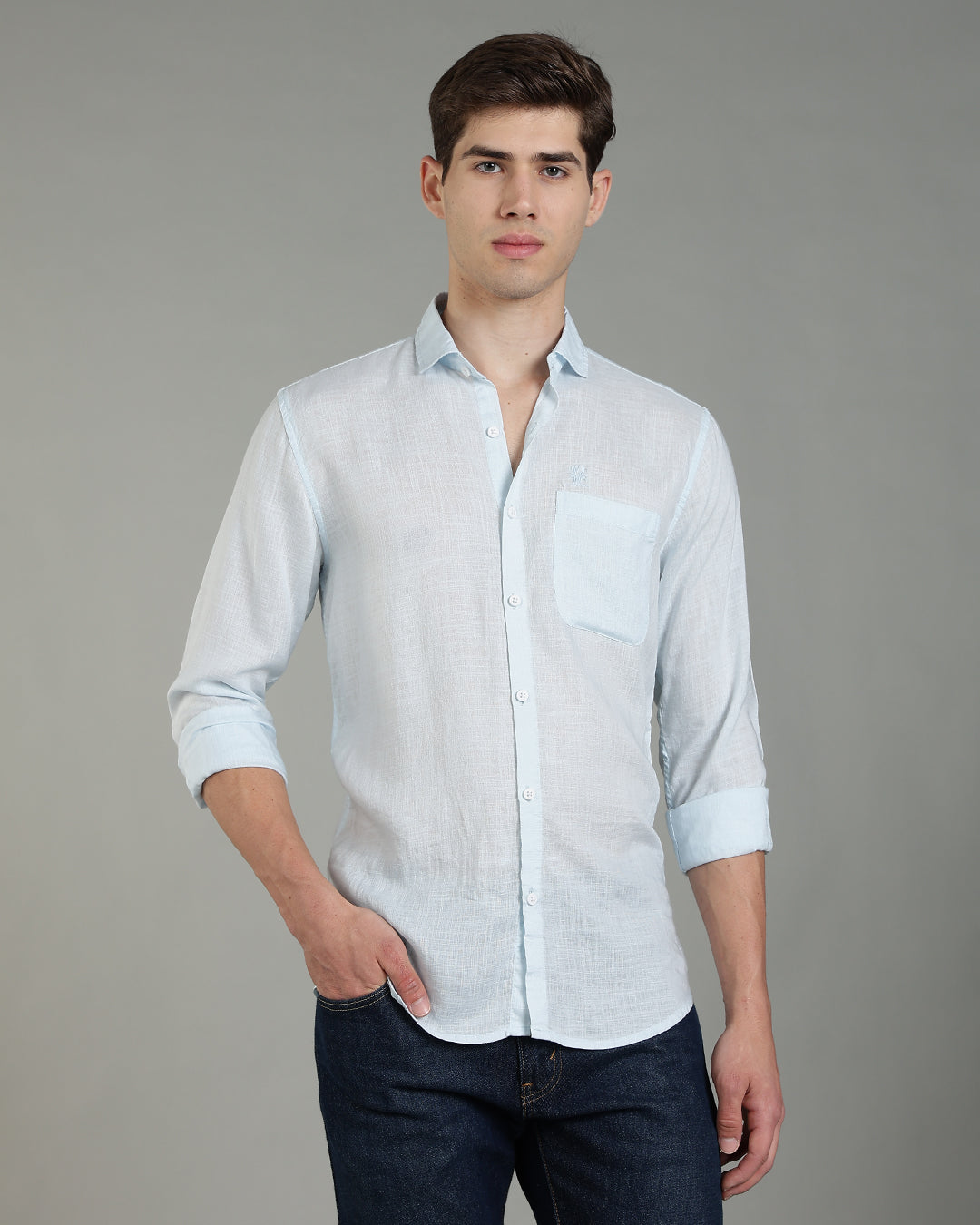 Sky Blue Cotton Linen