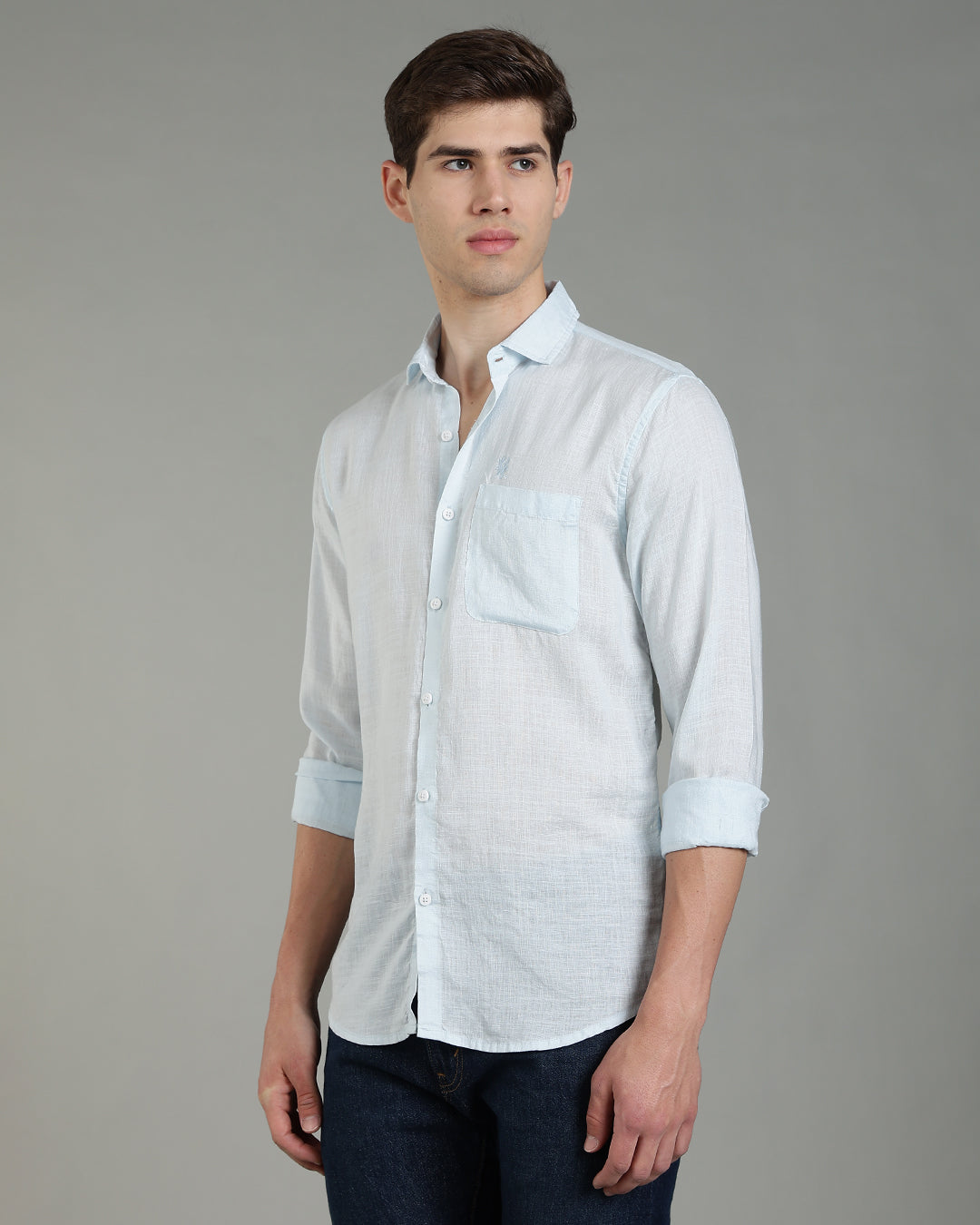 Sky Blue Cotton Linen
