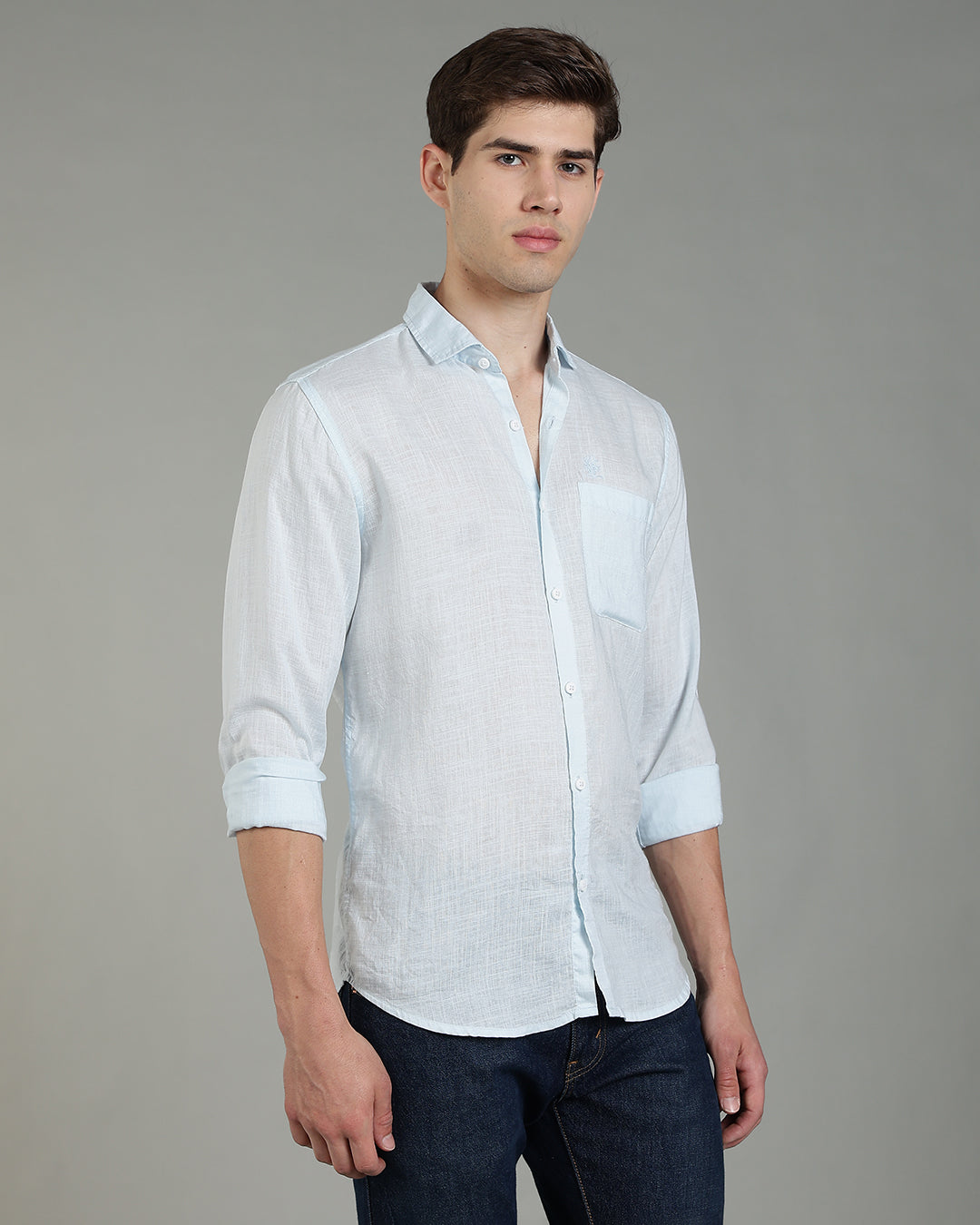 Sky Blue Cotton Linen