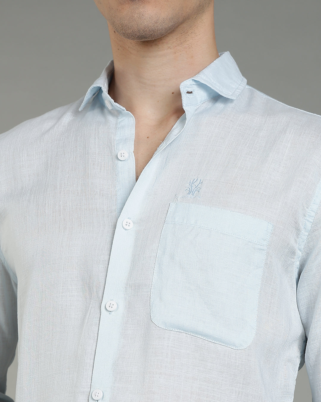 Sky Blue Cotton Linen