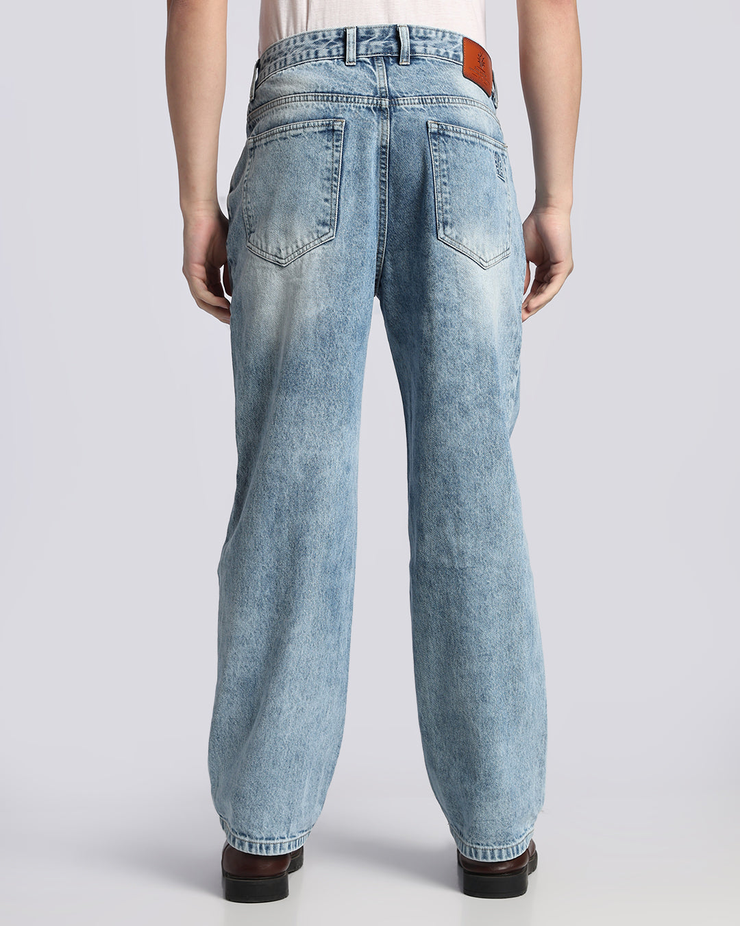 Urban Light Blue Loose Straight Fit Jeans
