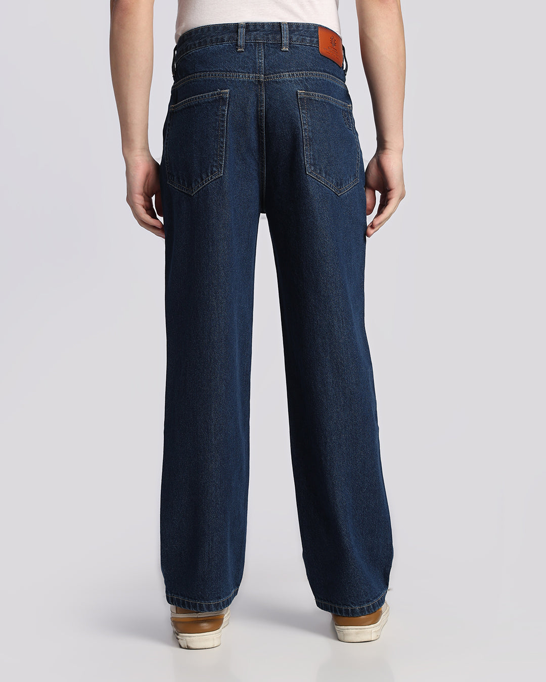Signature Dark Blue Loose Straight Fit Jeans