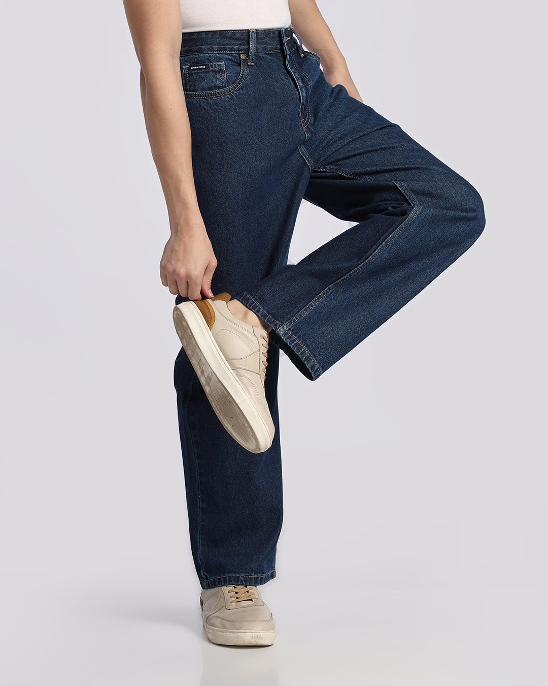 Signature Dark Blue Loose Straight Fit Jeans