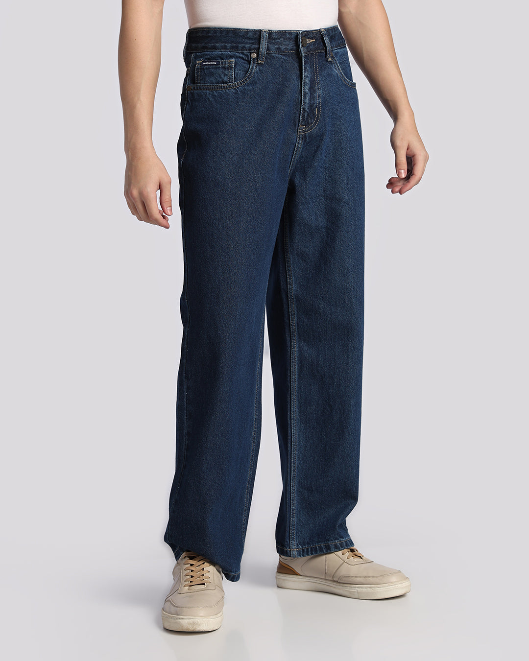 Signature Dark Blue Loose Straight Fit Jeans