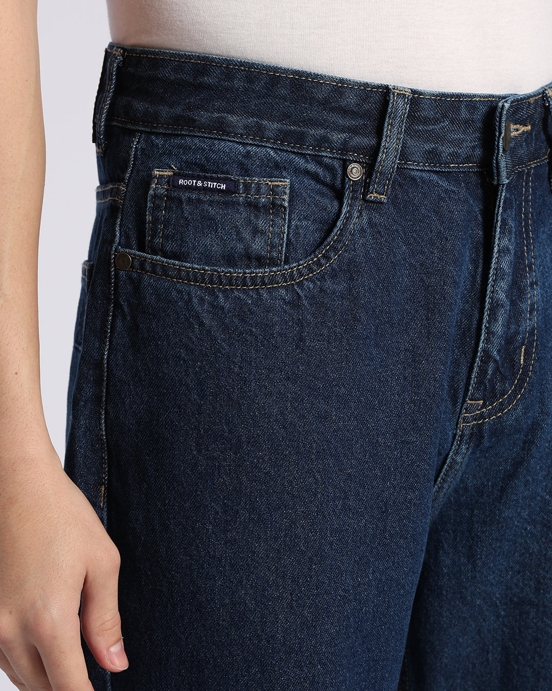 Signature Dark Blue Loose Straight Fit Jeans