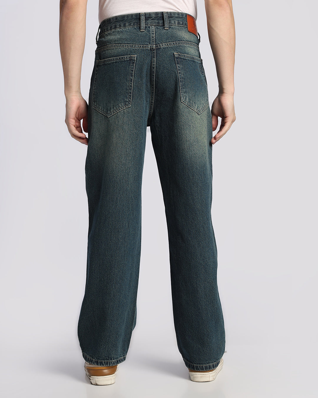 Premium Tinted Blue Loose Straight Fit Jeans