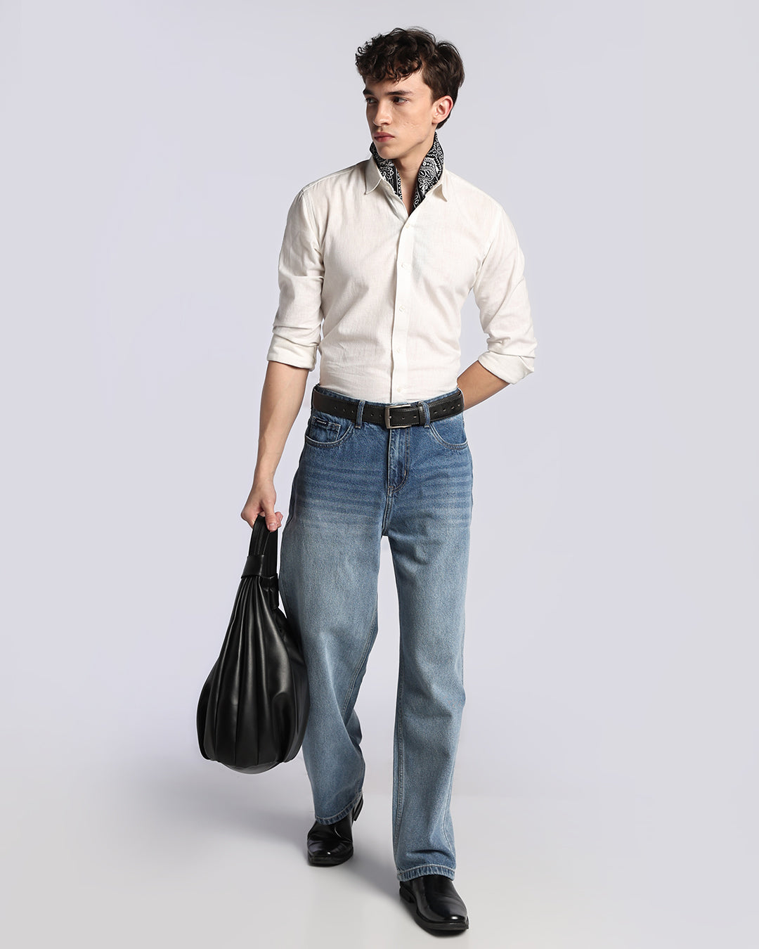 Signature Mid Blue Loose Straight Fit Jeans