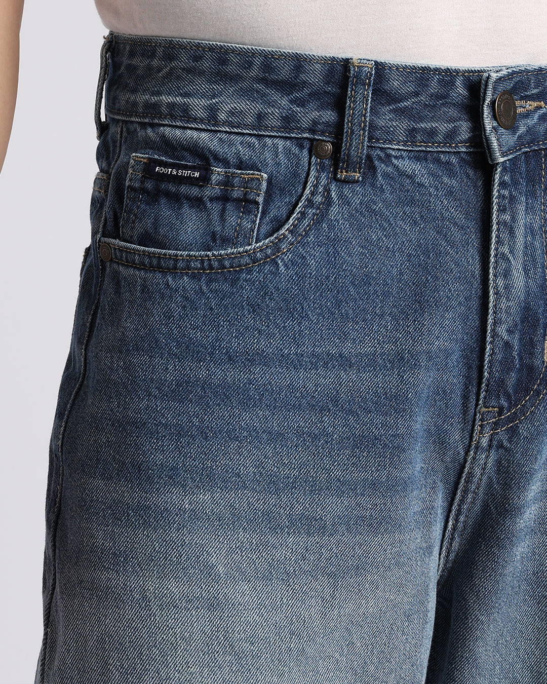 Signature Mid Blue Loose Straight Fit Jeans