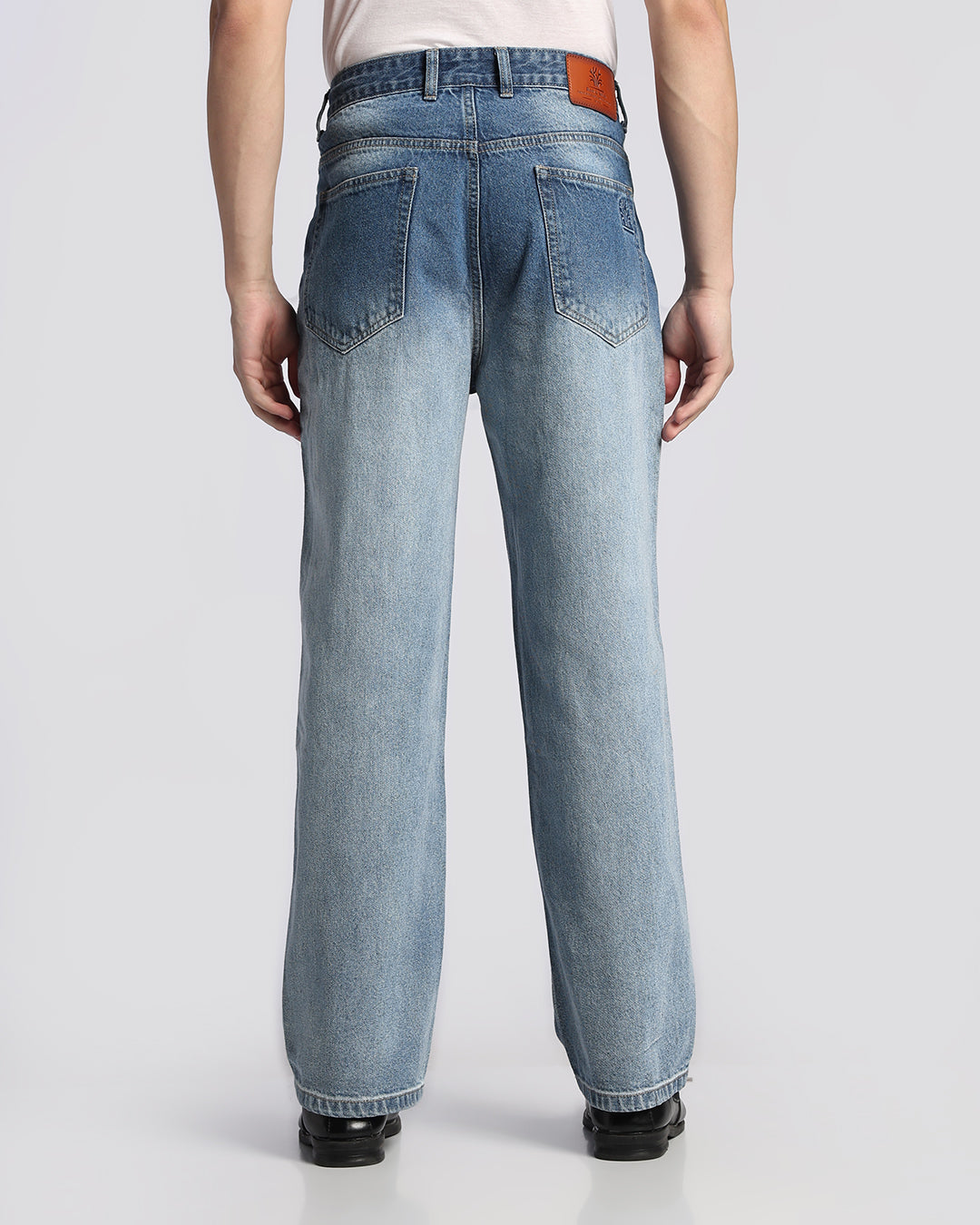 Signature Mid Blue Loose Straight Fit Jeans