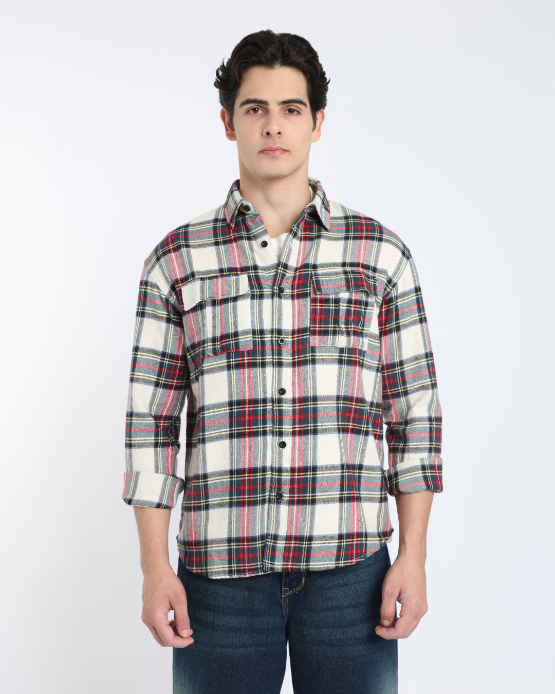 Multicolor Tartan Checked Shirt