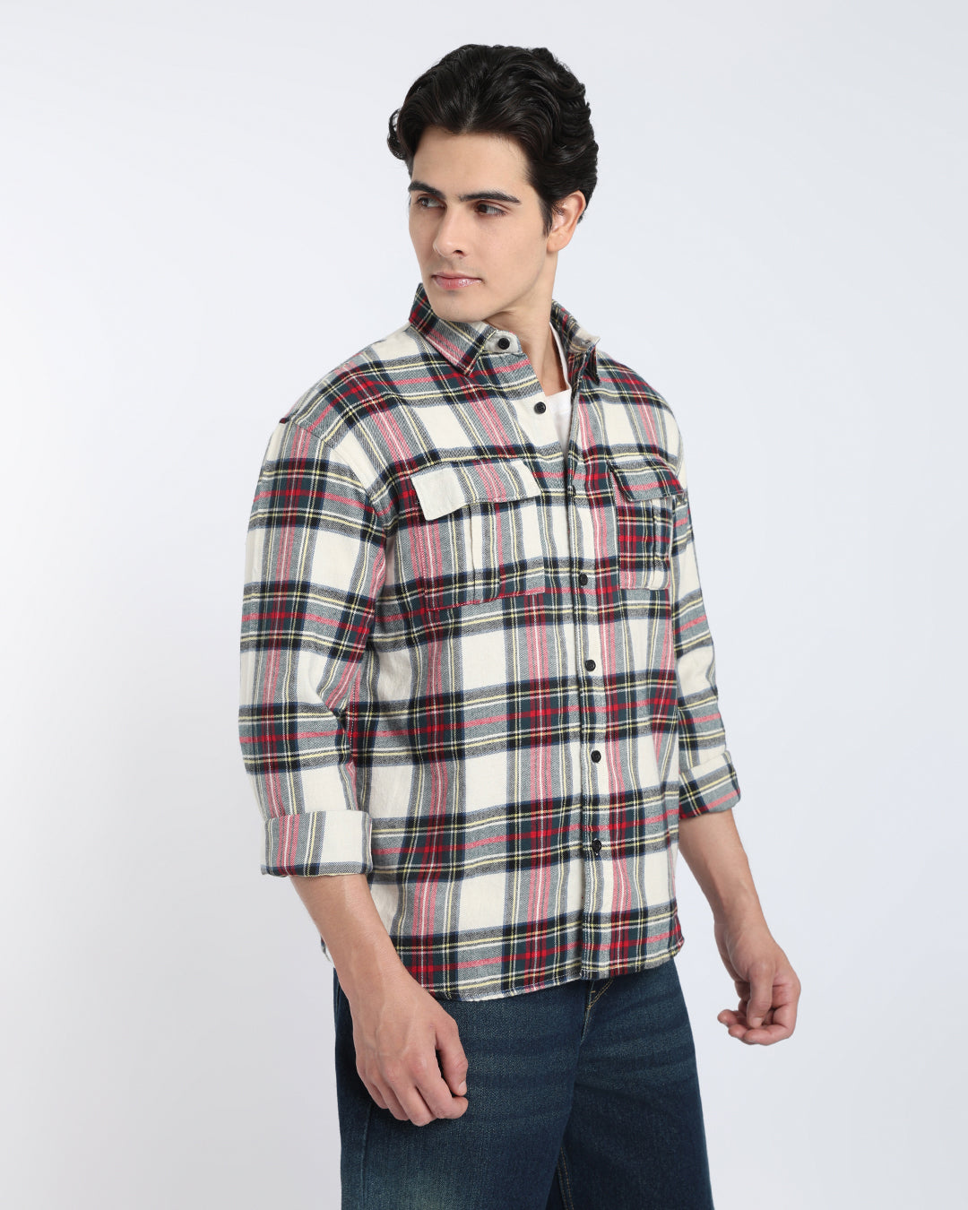 Multicolor Tartan Checked Shirt