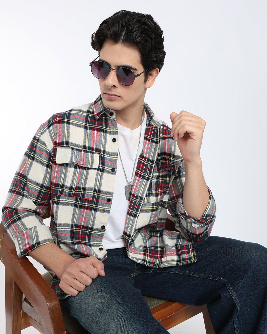Multicolor Tartan Checked Shirt