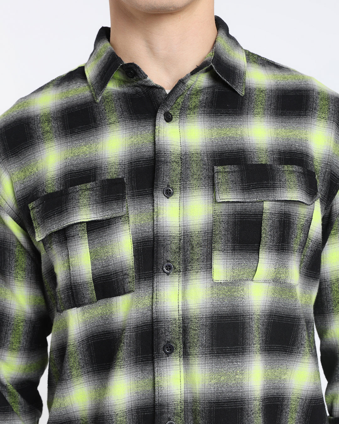 Black Plaid Checked Shirt