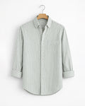 Olive Green Oxford Striped Shirt