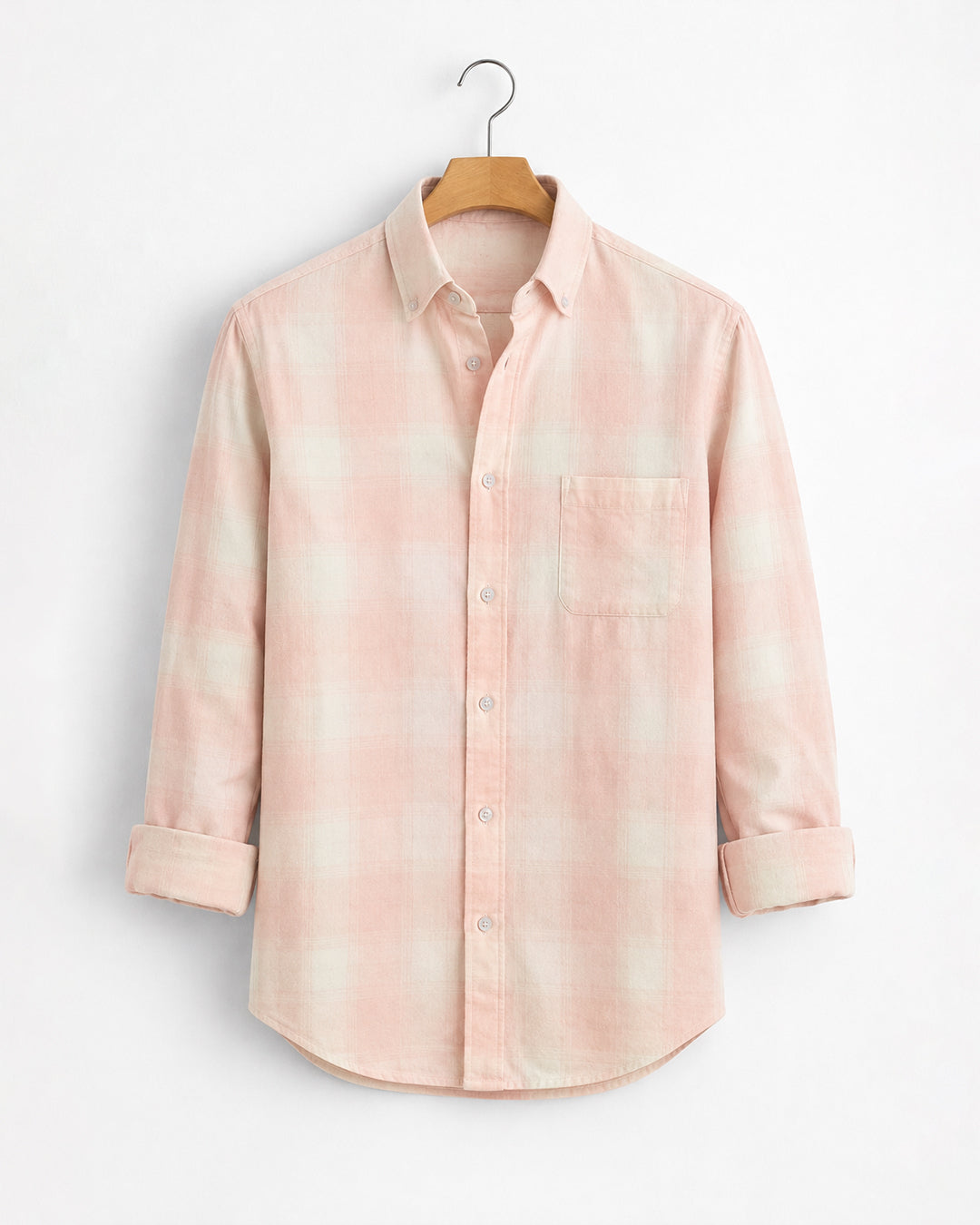 Peach Checked Shirt