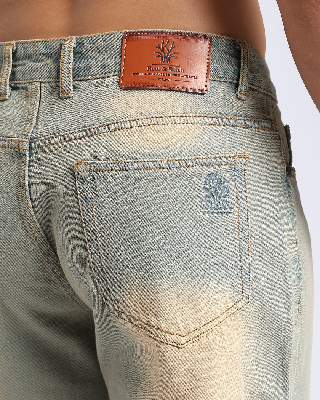 Premium Dusty Light Blue Straight Fit Jeans