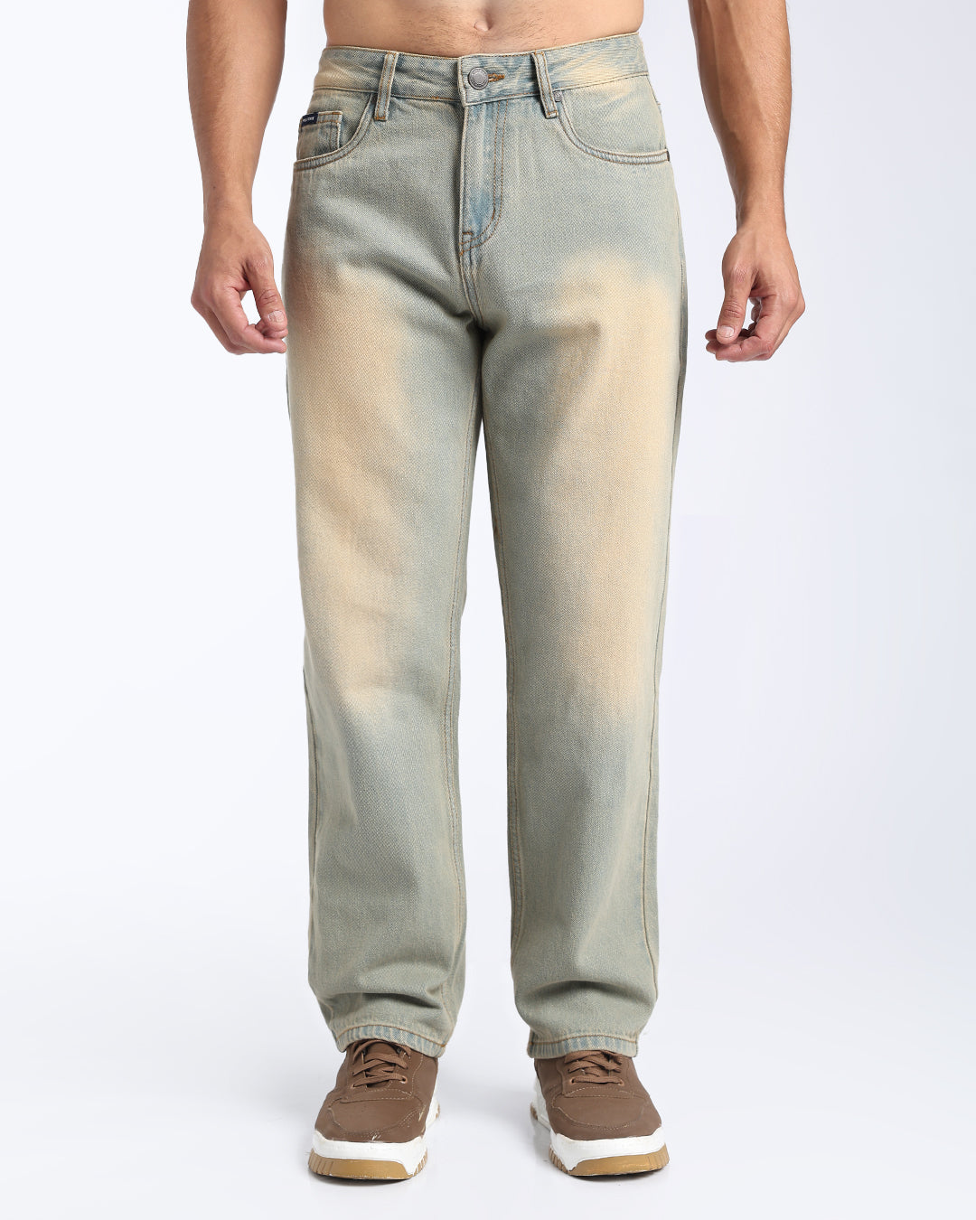 Premium Dusty Light Blue Straight Fit Jeans