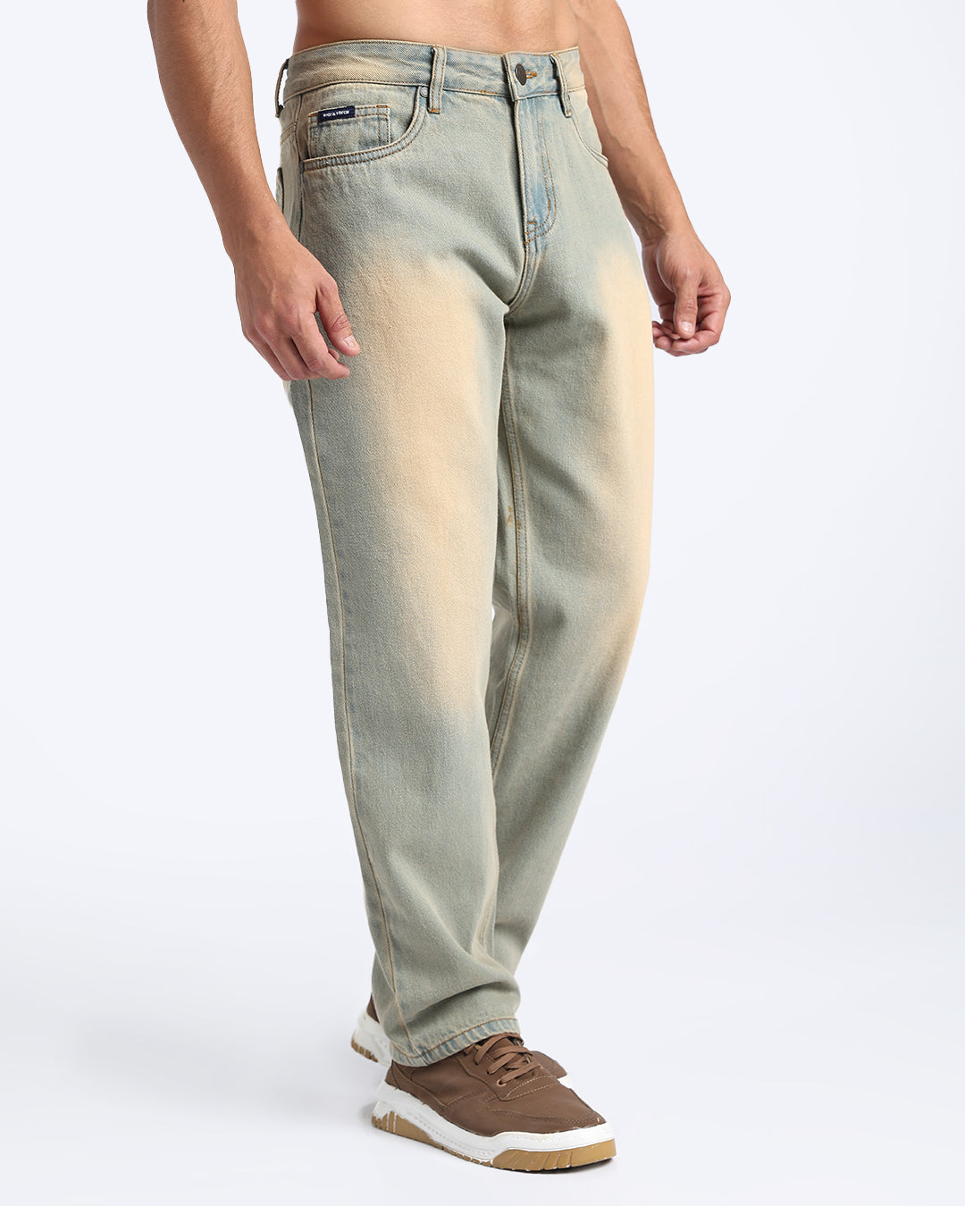 Premium Dusty Light Blue Straight Fit Jeans