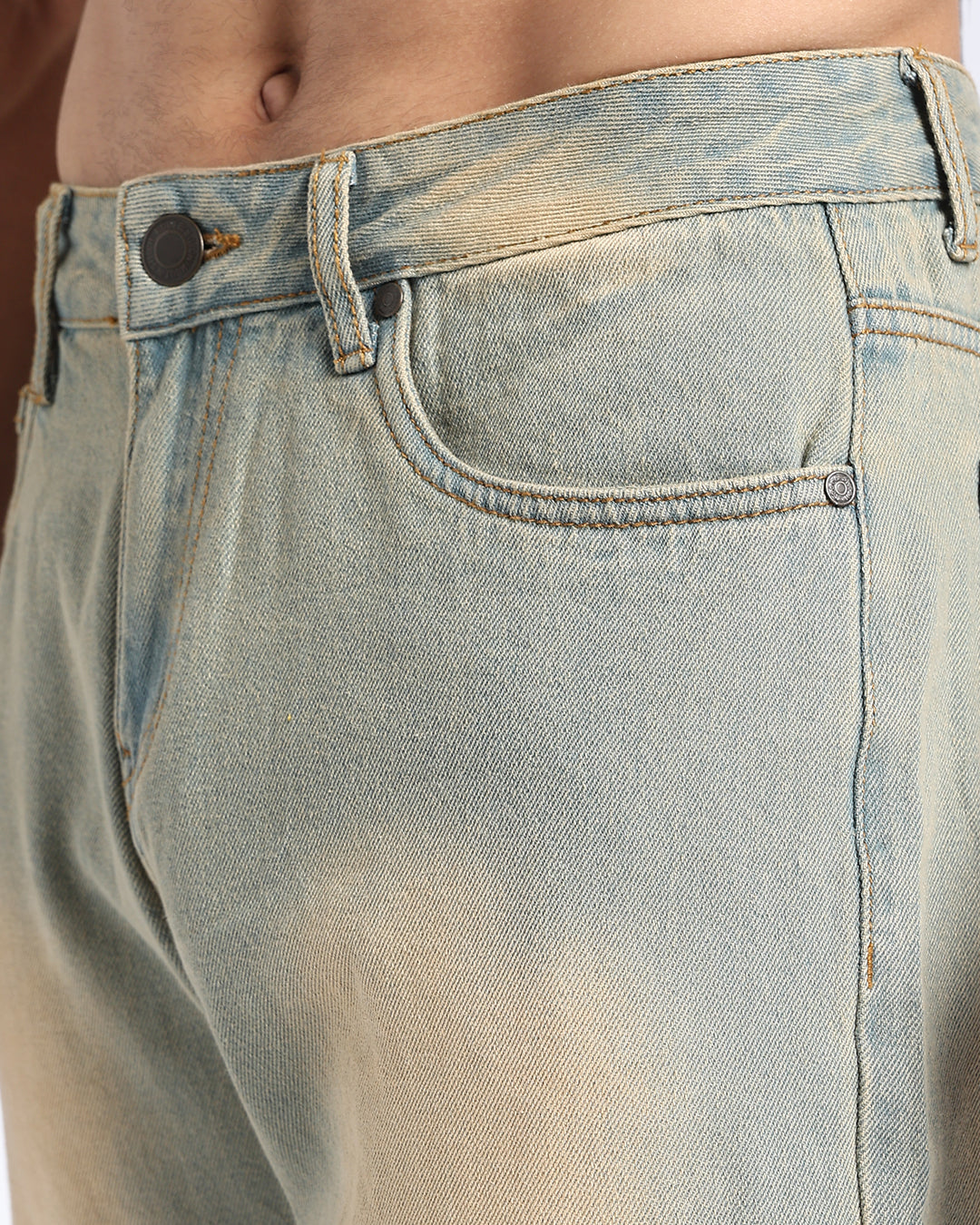 Premium Dusty Light Blue Straight Fit Jeans