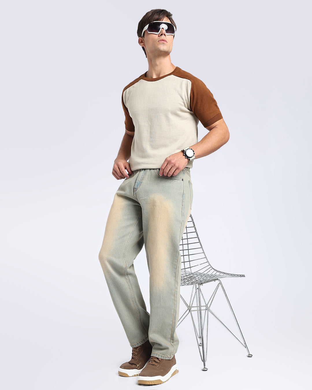 Premium Dusty Light Blue Straight Fit Jeans