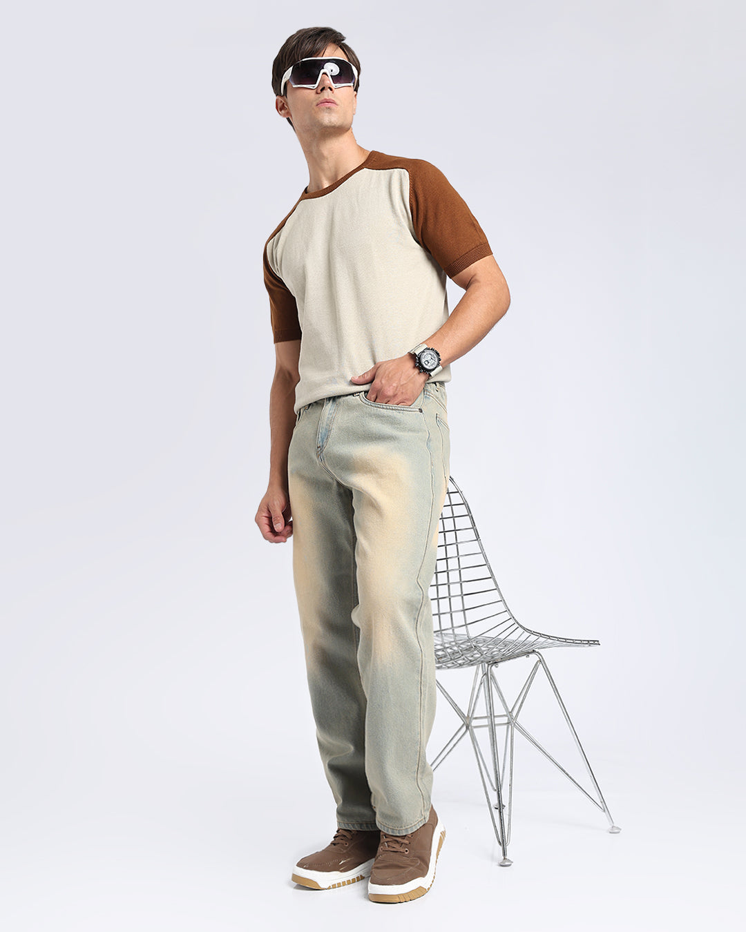 Premium Dusty Light Blue Straight Fit Jeans
