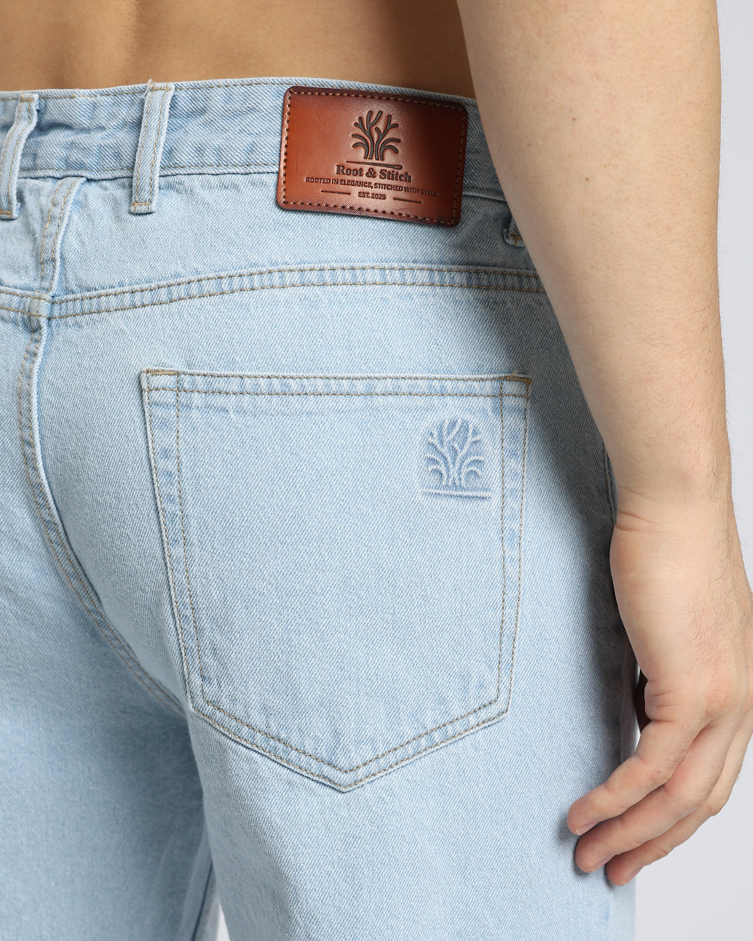 Premium Ice Blue Straight Fit Jeans