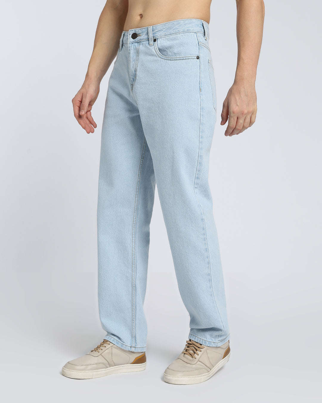 Premium Ice Blue Straight Fit Jeans