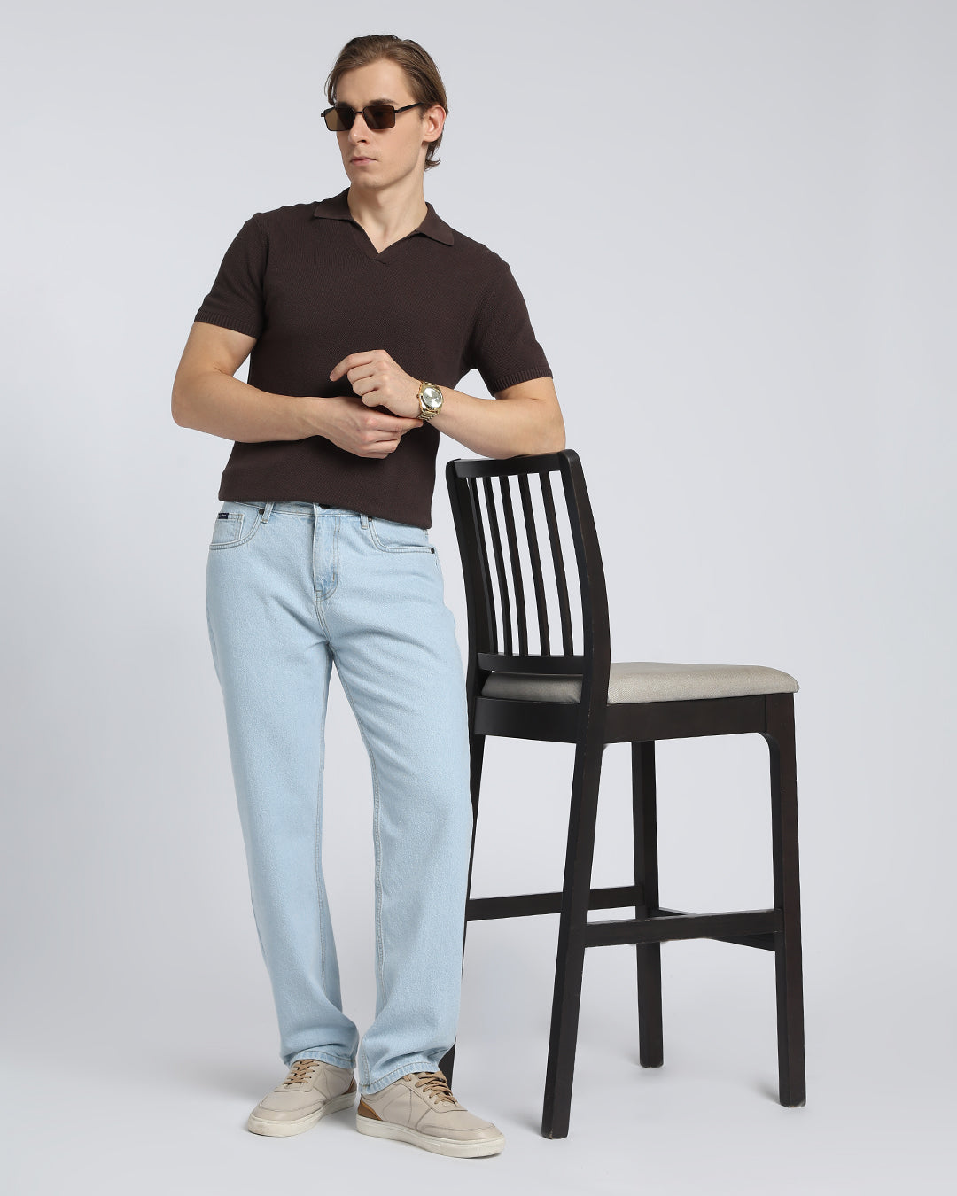 Premium Ice Blue Straight Fit Jeans