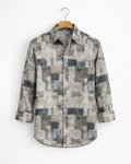 Light Beige Geometric Print Shirt
