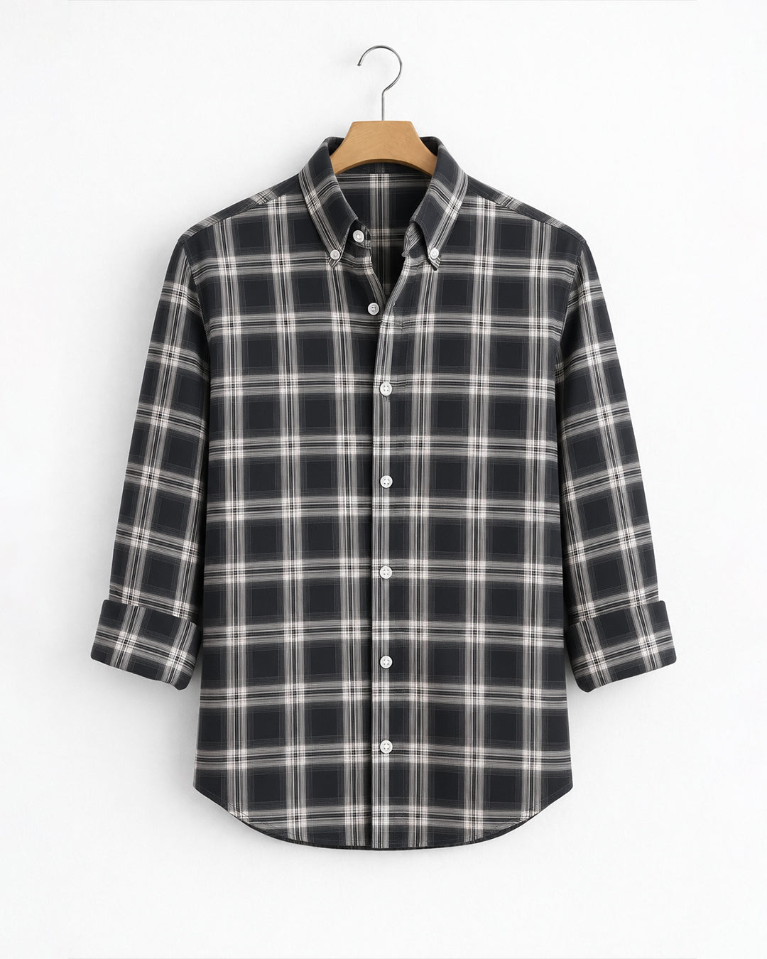 Charcoal Button-Down Regular Fit Shirt