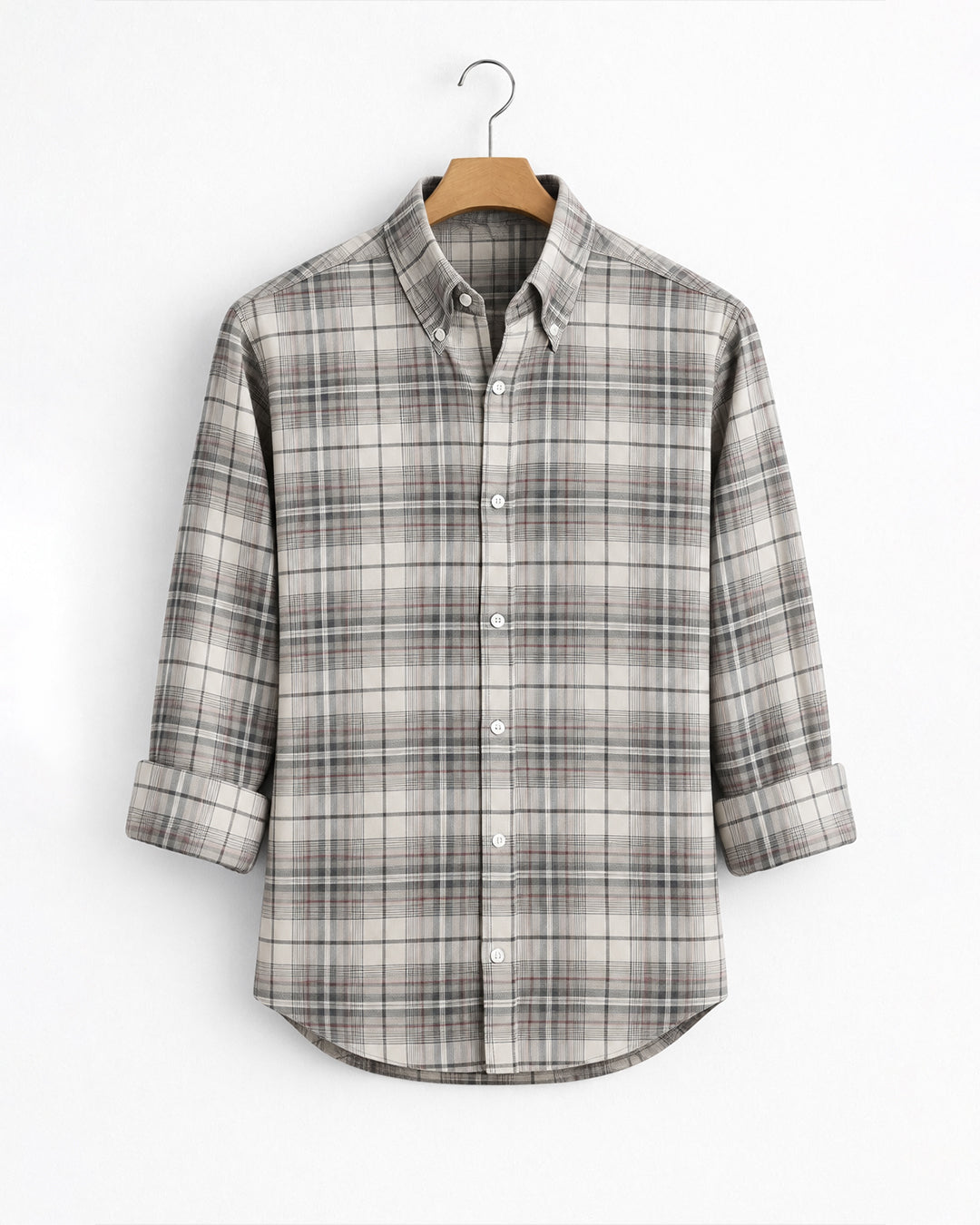Classic Grey Check Regular Fit Shirt