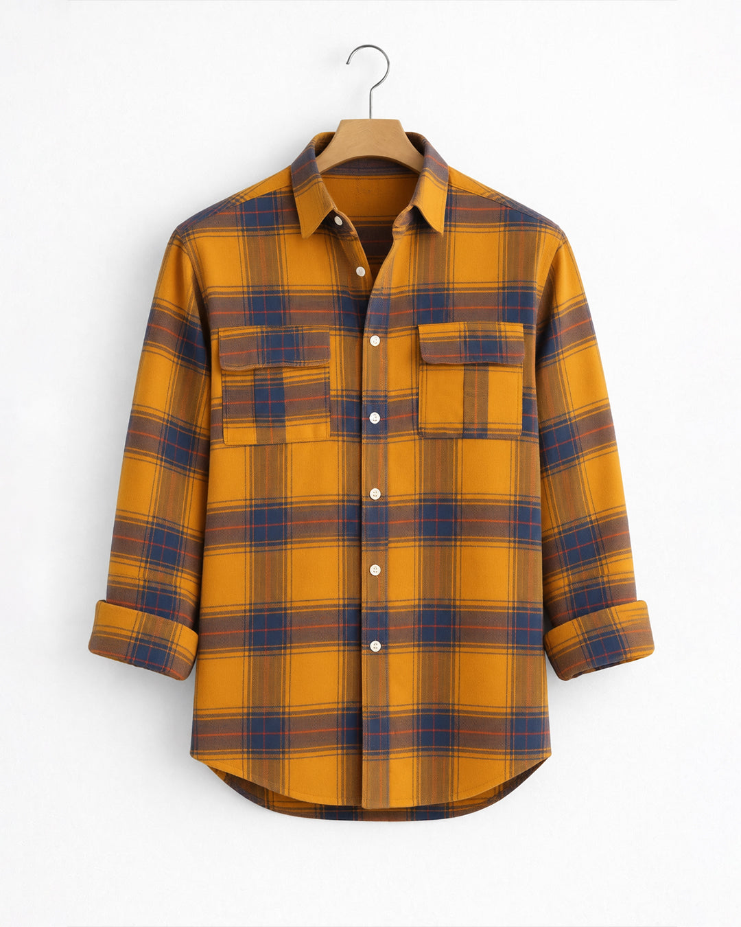 Mustard Yellow Plaid Shirt