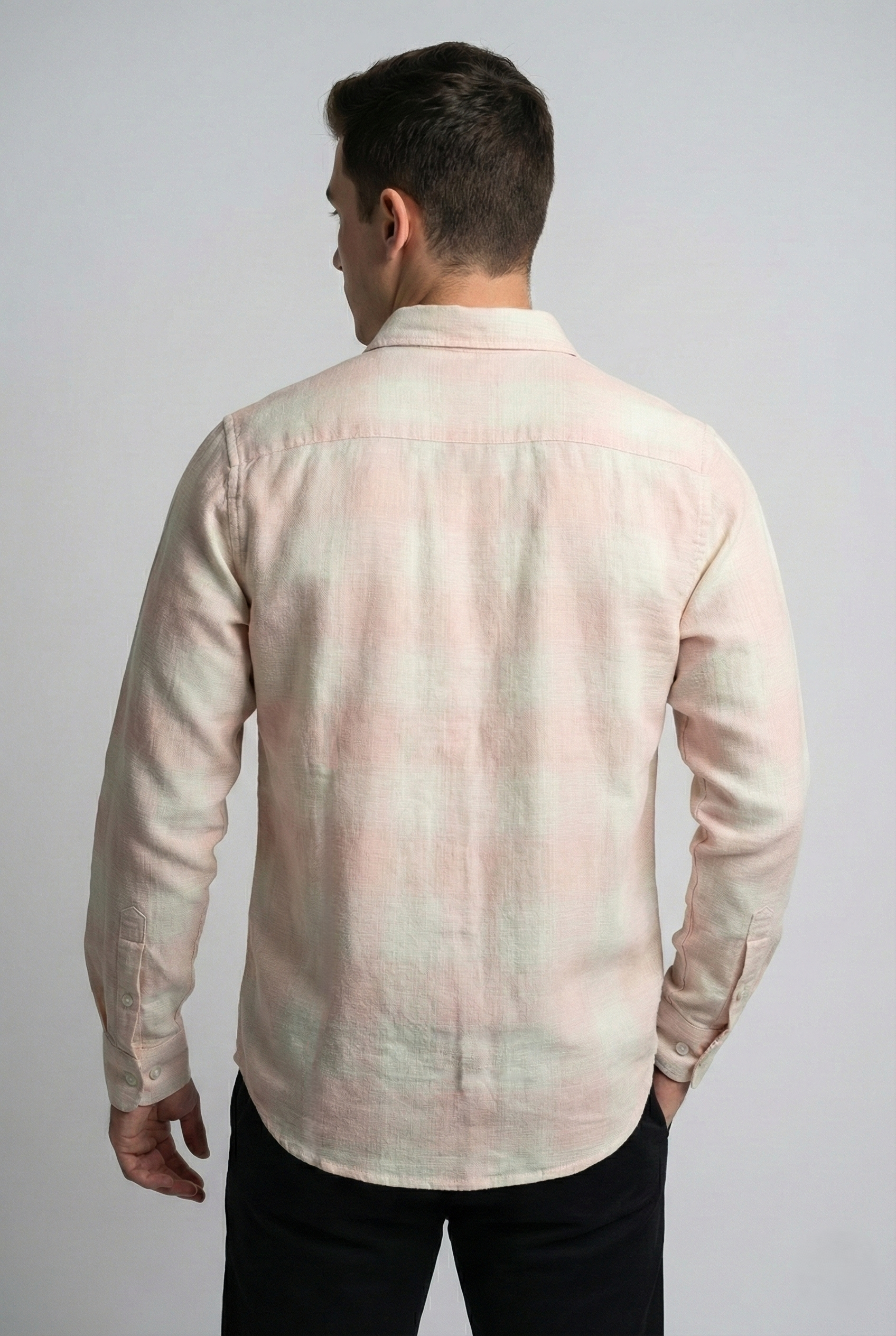 Peach Checked Shirt